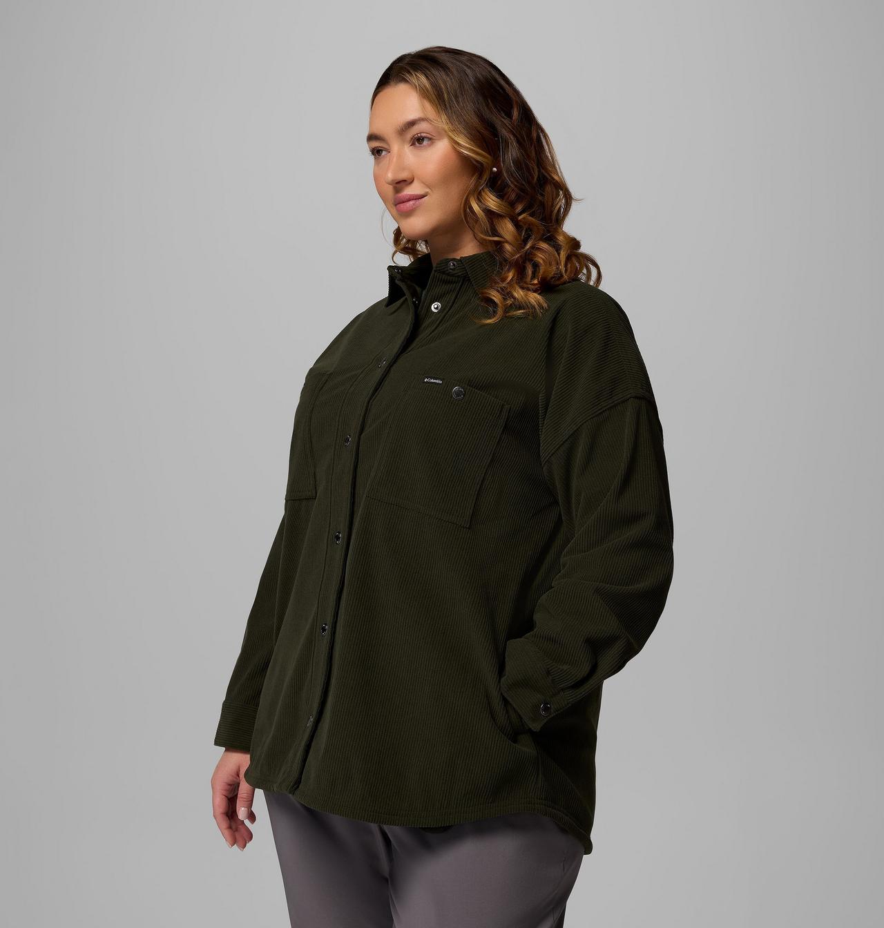 Manteau-chemise en velours côtelé Blue Point Creek™ pour femmes – Grandes tailles 4