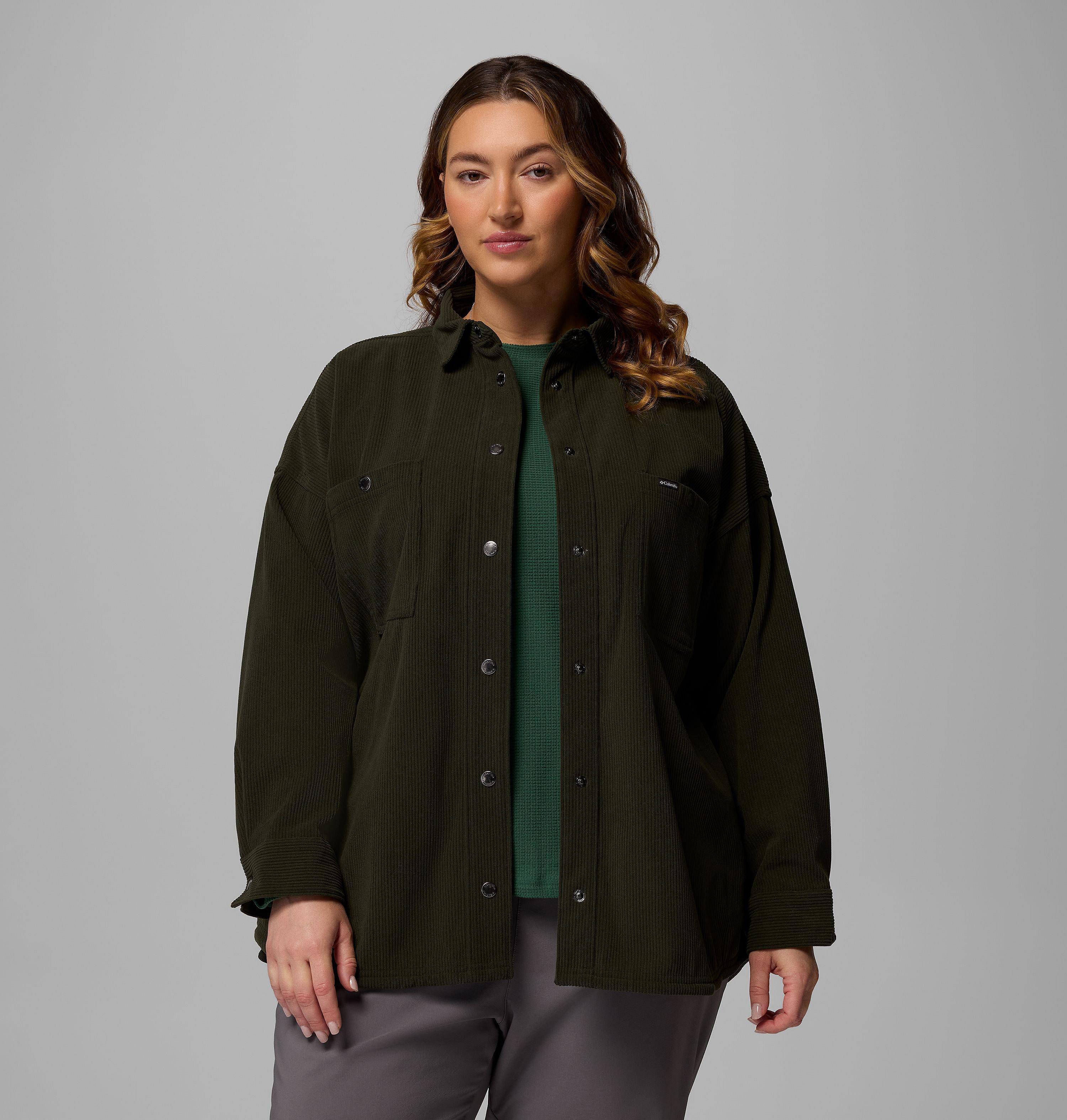 Women's Blue Point Creek Corduroy Shirt Jacket - Plus 5