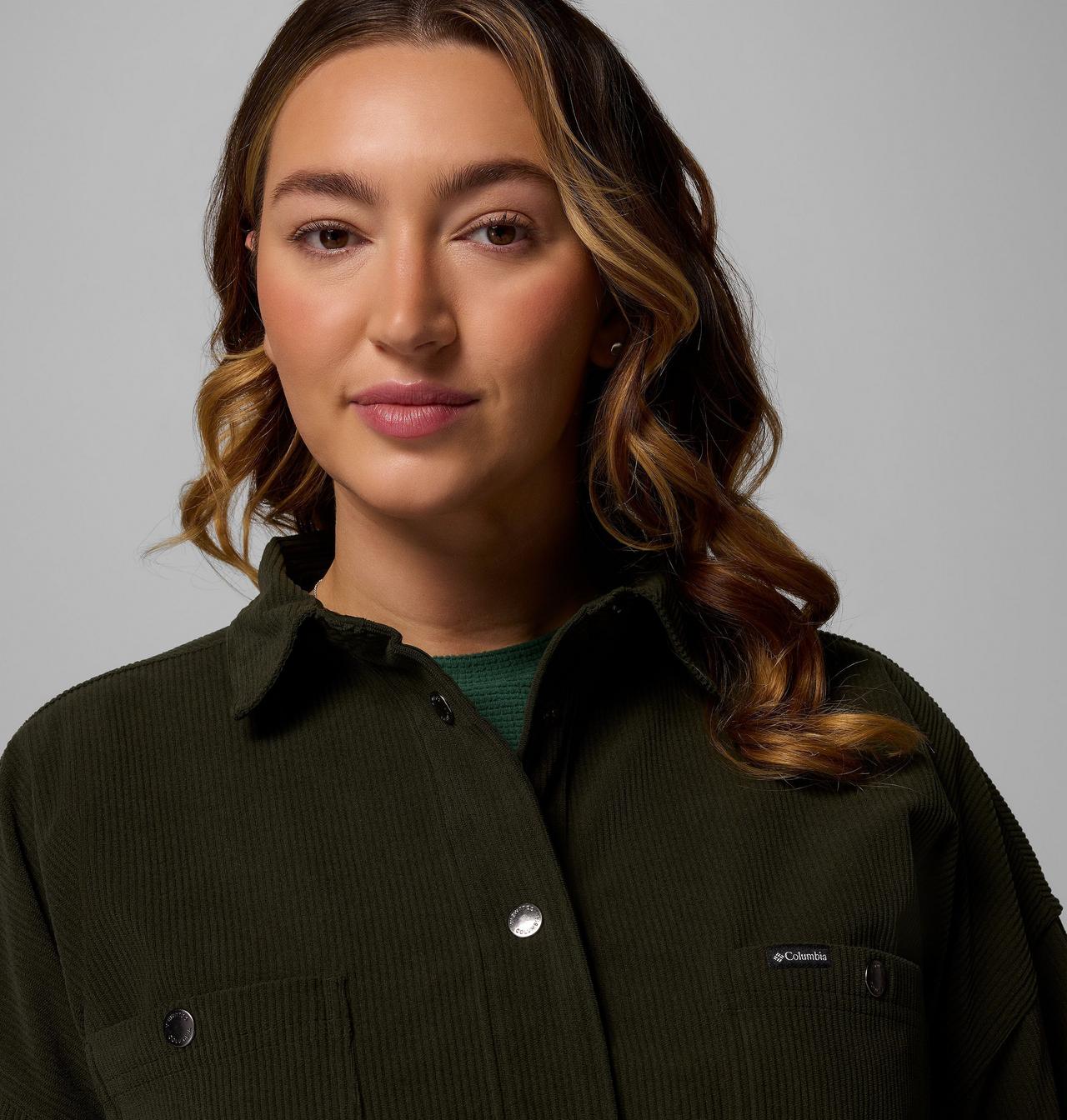 Manteau-chemise en velours côtelé Blue Point Creek™ pour femmes – Grandes tailles 6