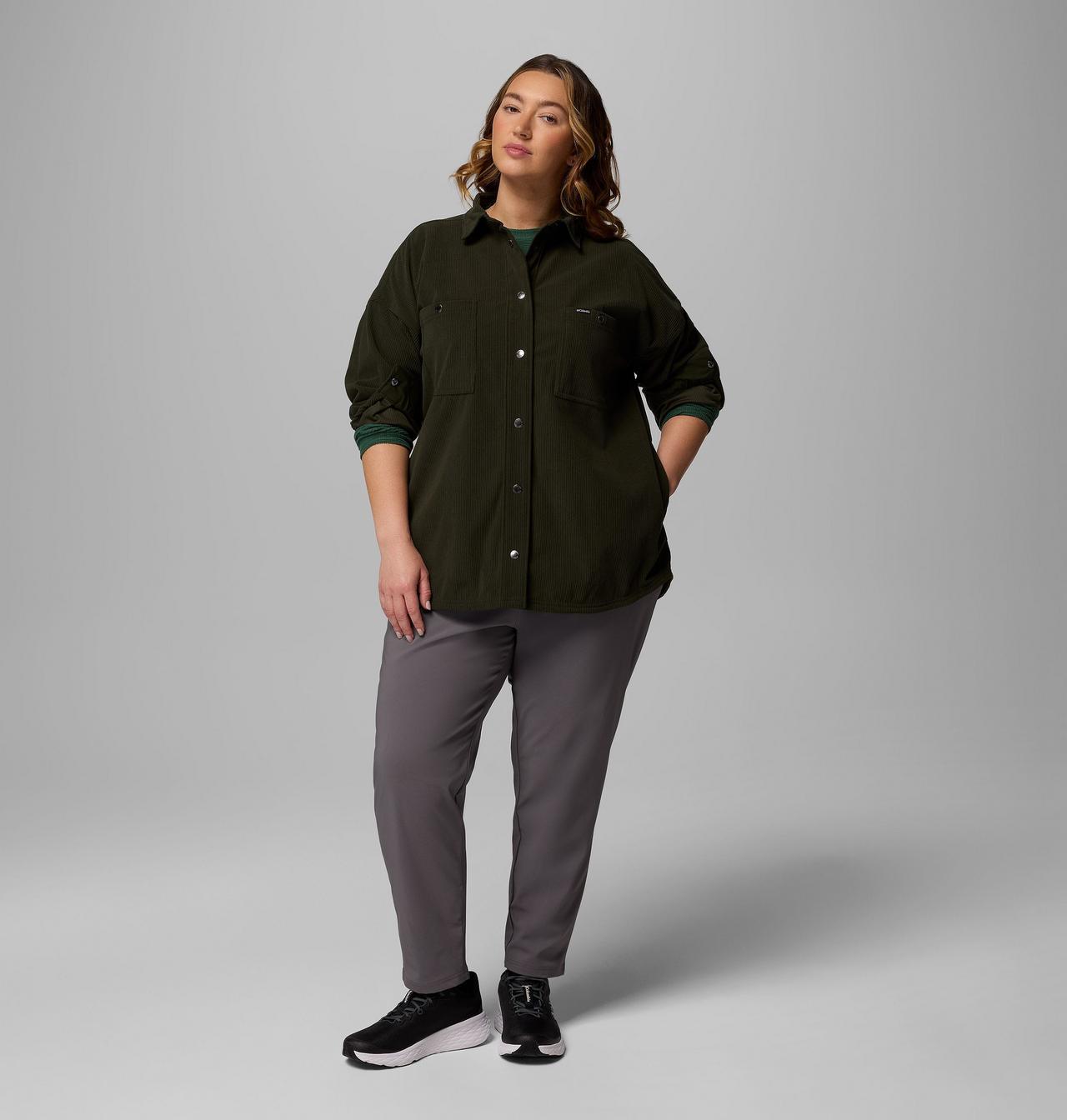 Manteau-chemise en velours côtelé Blue Point Creek™ pour femmes – Grandes tailles 2