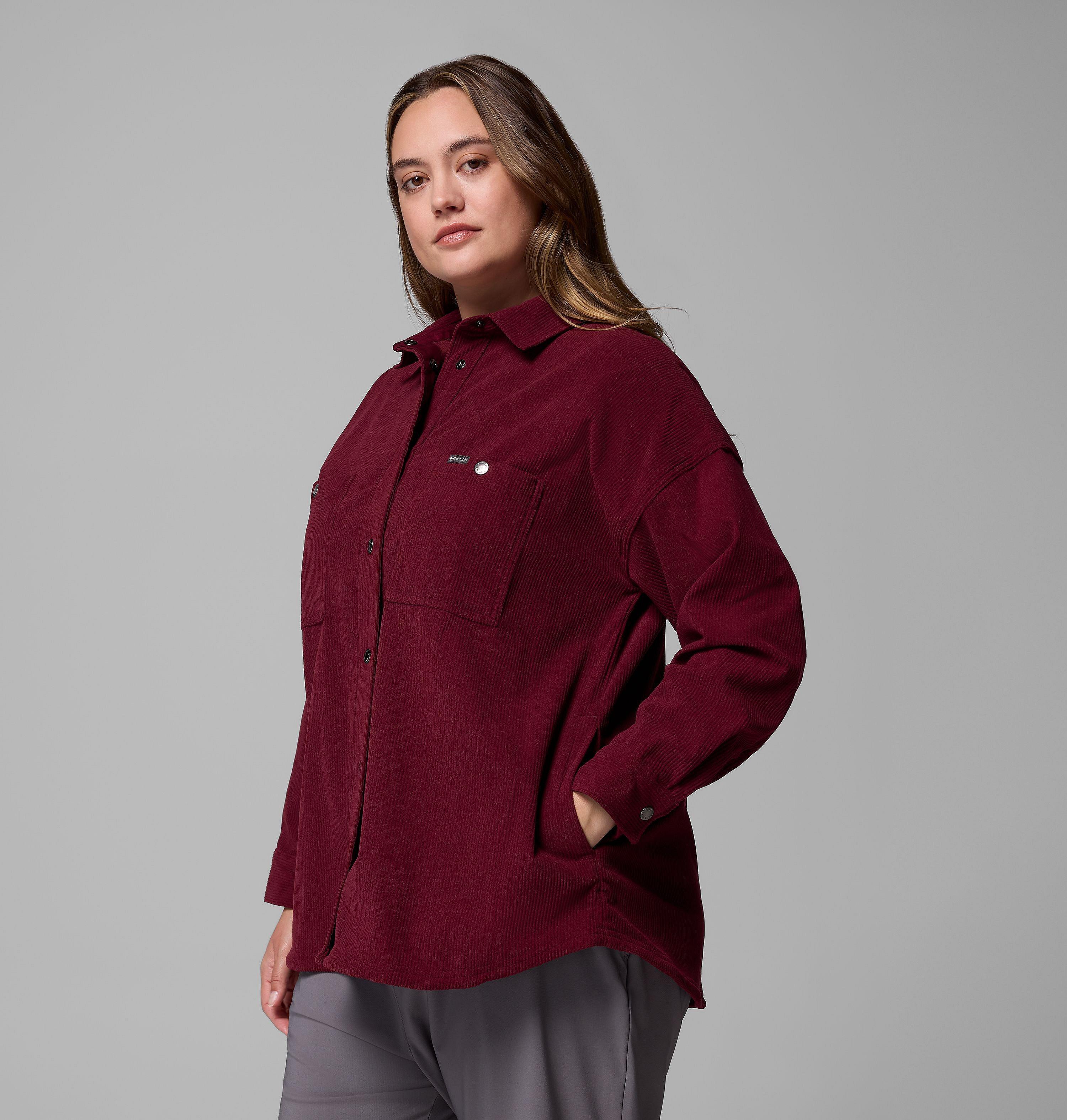 Women's Blue Point Creek Corduroy Shirt Jacket - Plus 4