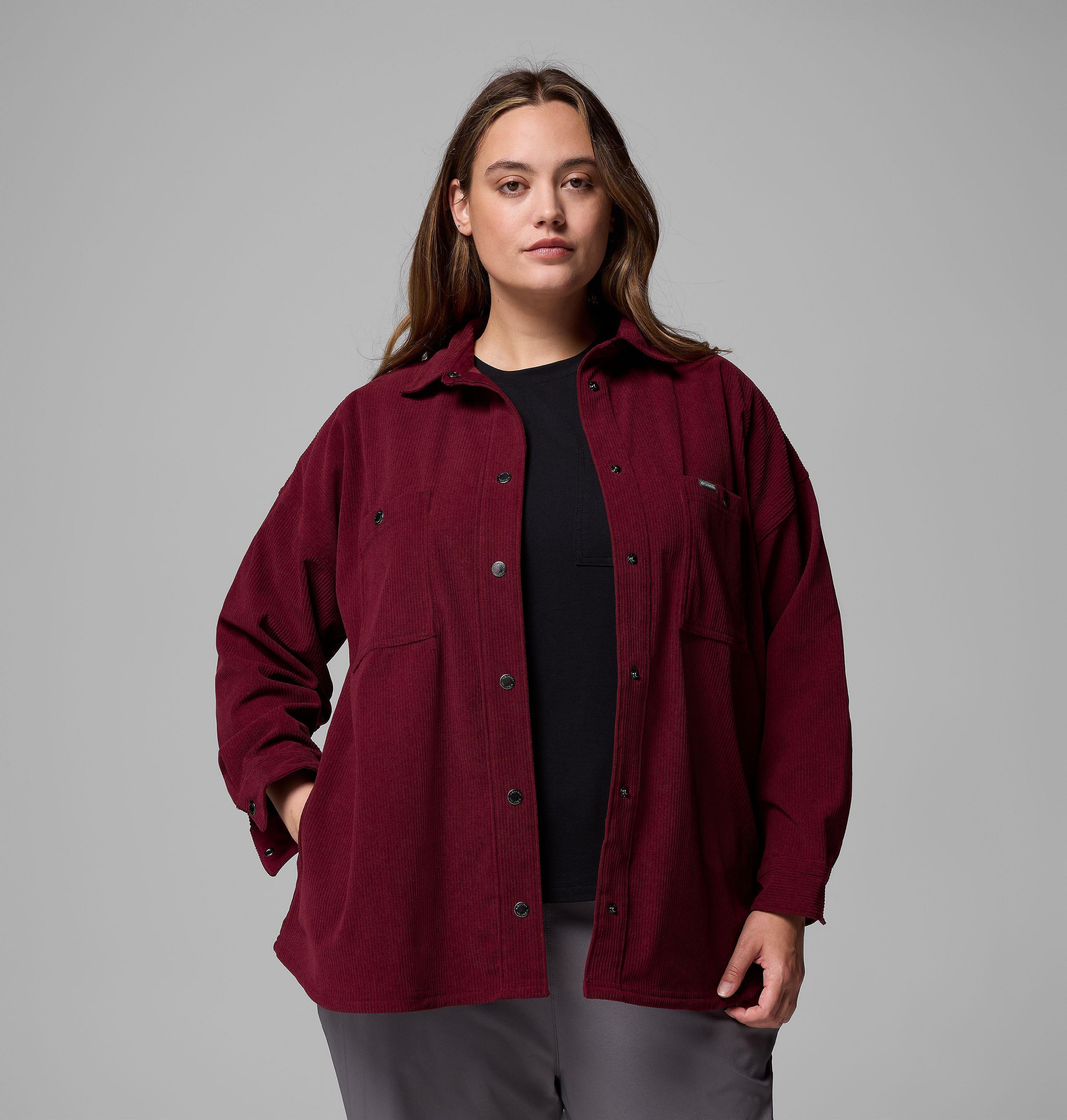 Women's Blue Point Creek Corduroy Shirt Jacket - Plus 5