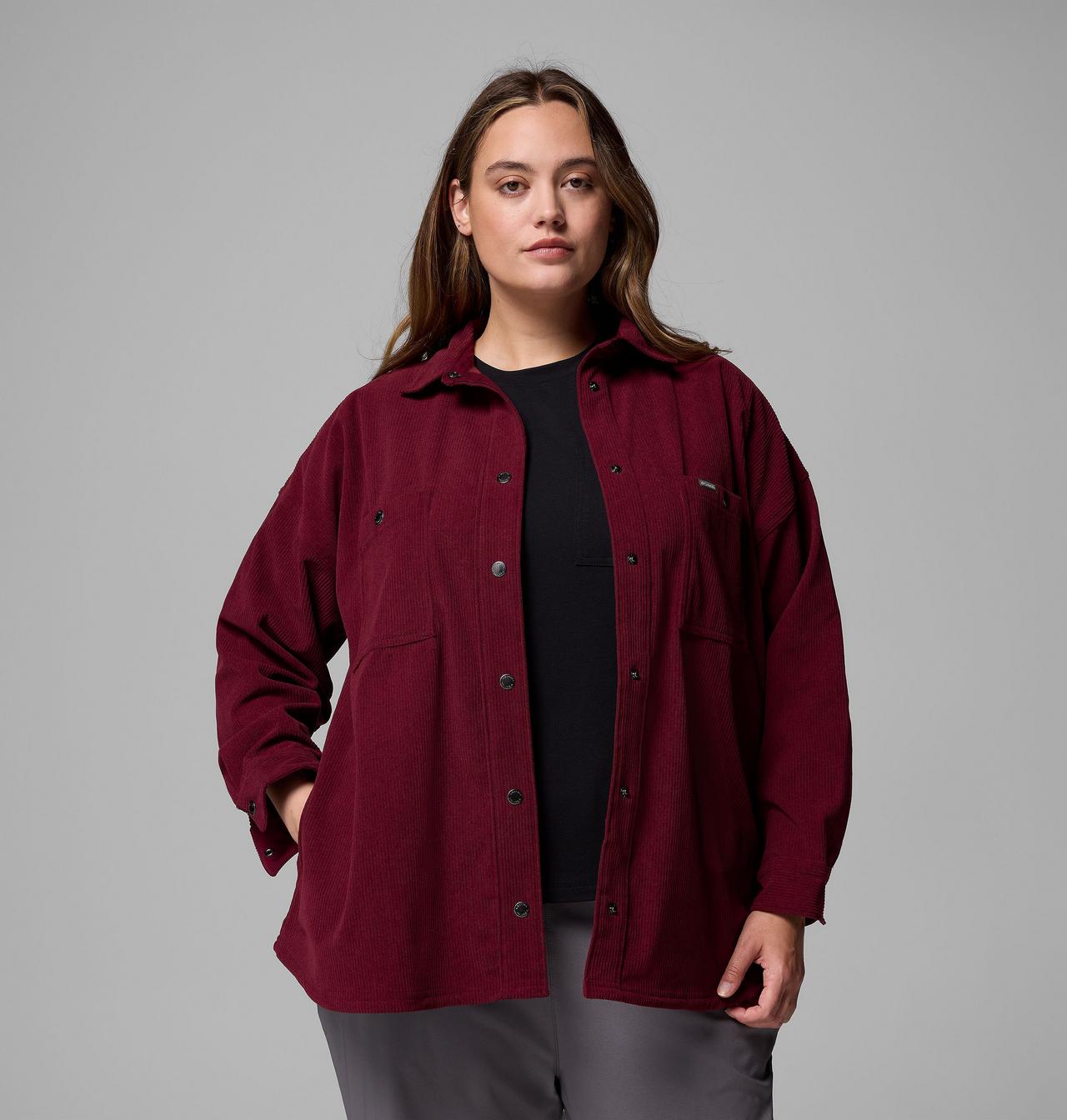 Manteau-chemise en velours côtelé Blue Point Creek™ pour femmes – Grandes tailles 5