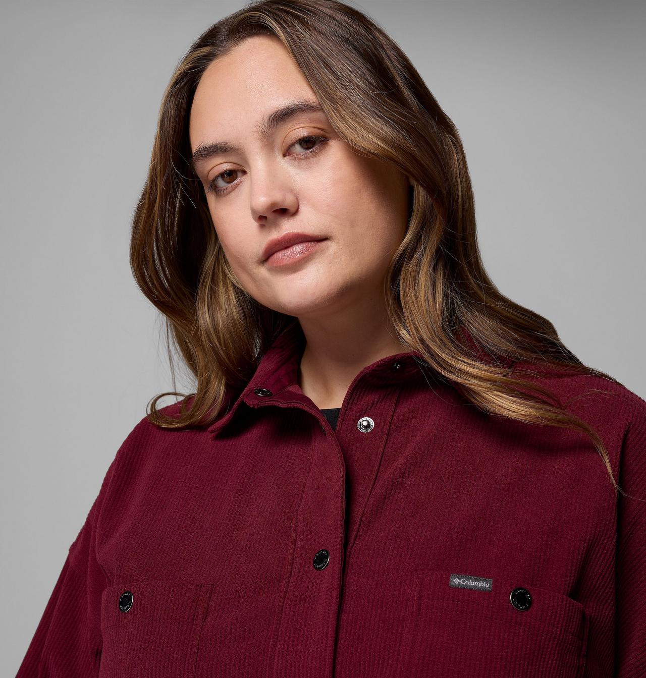 Manteau-chemise en velours côtelé Blue Point Creek™ pour femmes – Grandes tailles 6