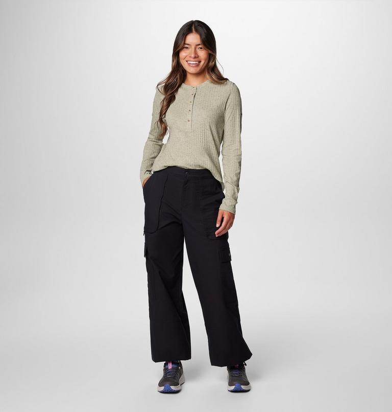 Pantalón cargo antidesgarro de algodón Brea Falls para mujer, Color: Black, image 3