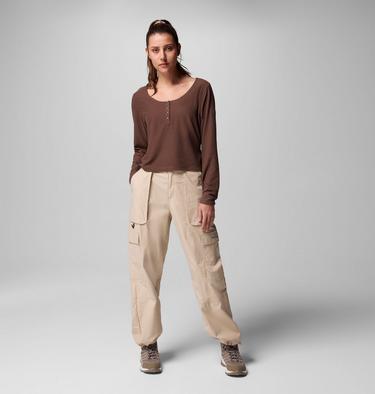 Pantaloni cargo in cotone antistrappo Brea Falls da donna, Color: Ancient Fossil, image 2