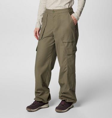 Pantaloni cargo in cotone antistrappo Brea Falls da donna, Color: Stone Green, image 4