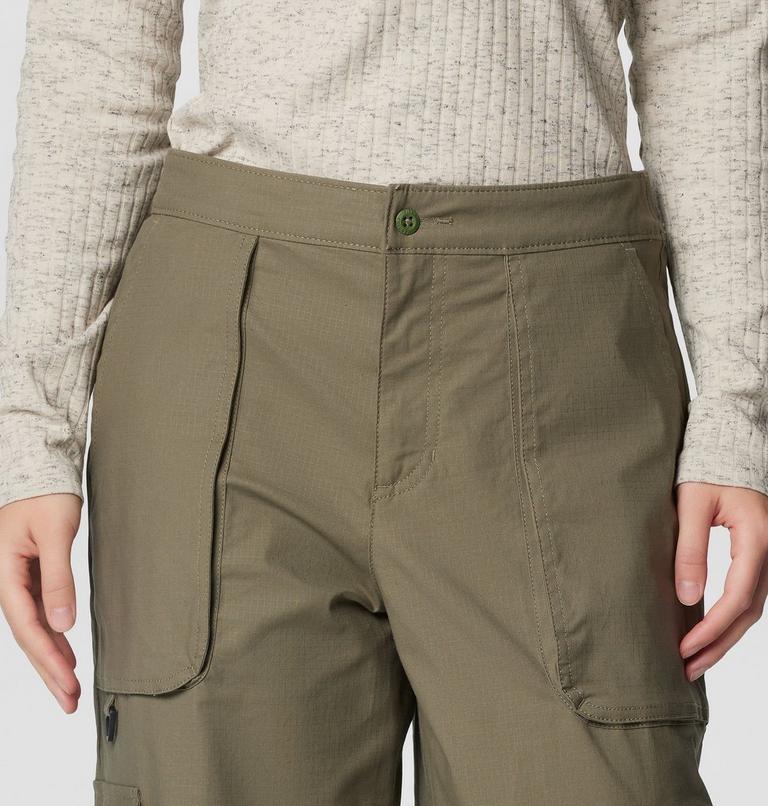 Women's Brea Falls Cotton Ripstop Cargo Trousers, Color: Stone Green, image 5