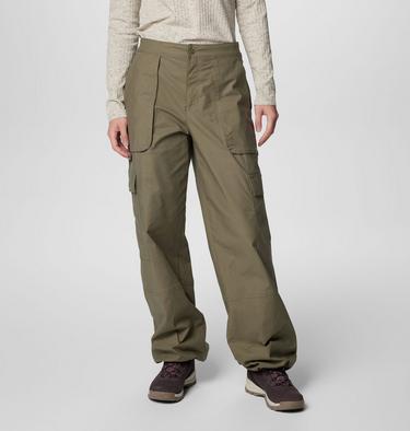 Pantaloni cargo in cotone antistrappo Brea Falls da donna, Color: Stone Green, image 1