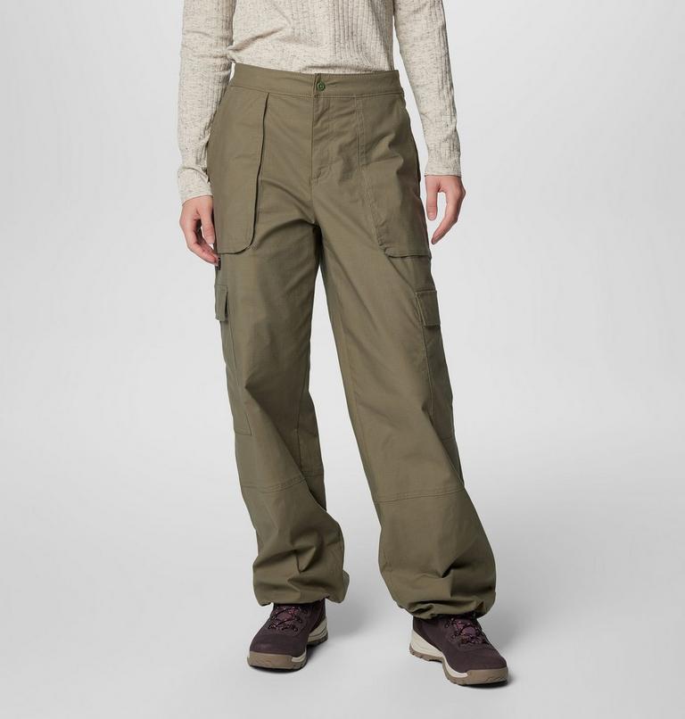 Women's Brea Falls Cotton Ripstop Cargo Trousers, Color: Stone Green, image 1