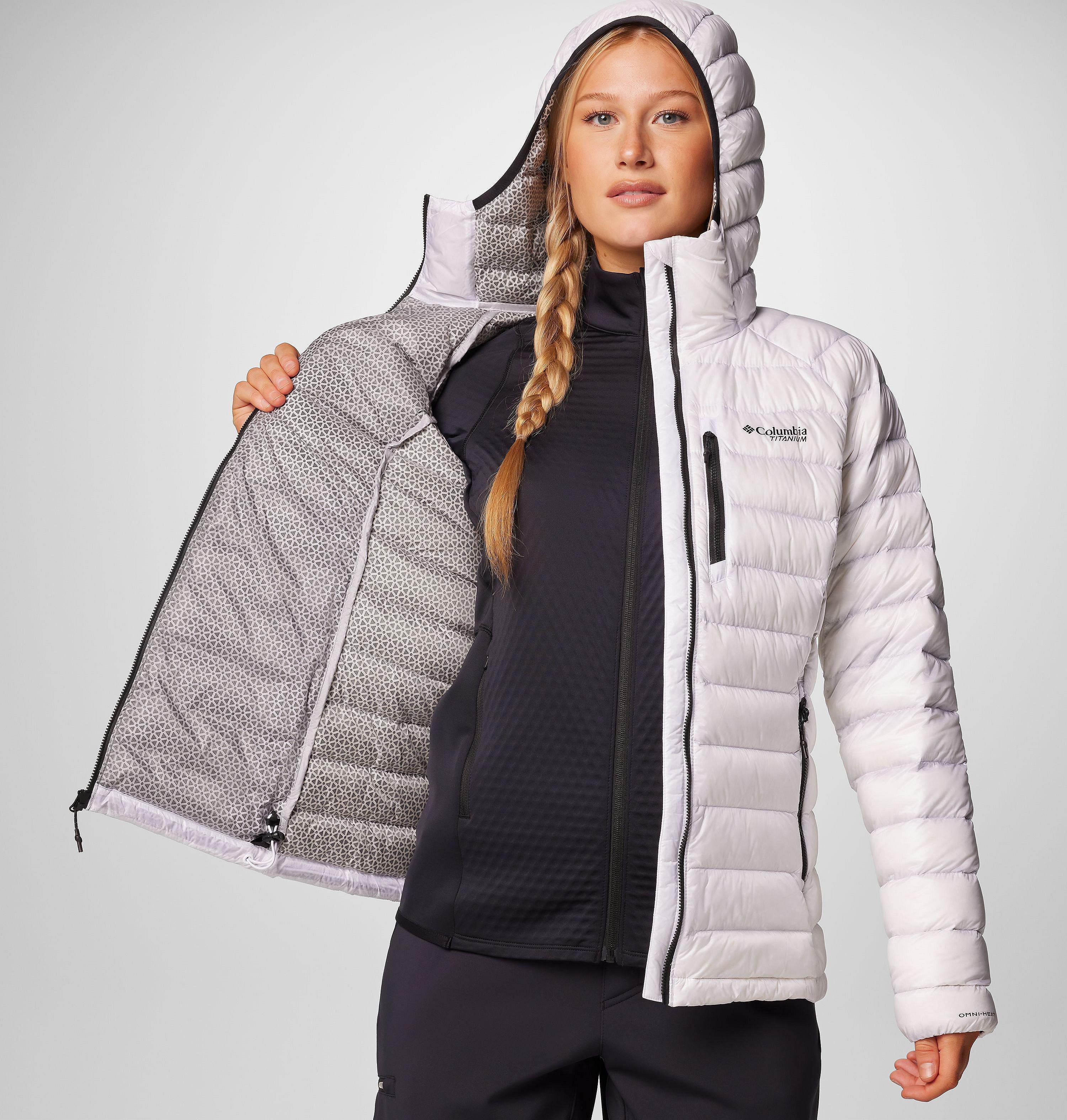 Women's Arctic Crest Down Hooded Jacket | Columbia