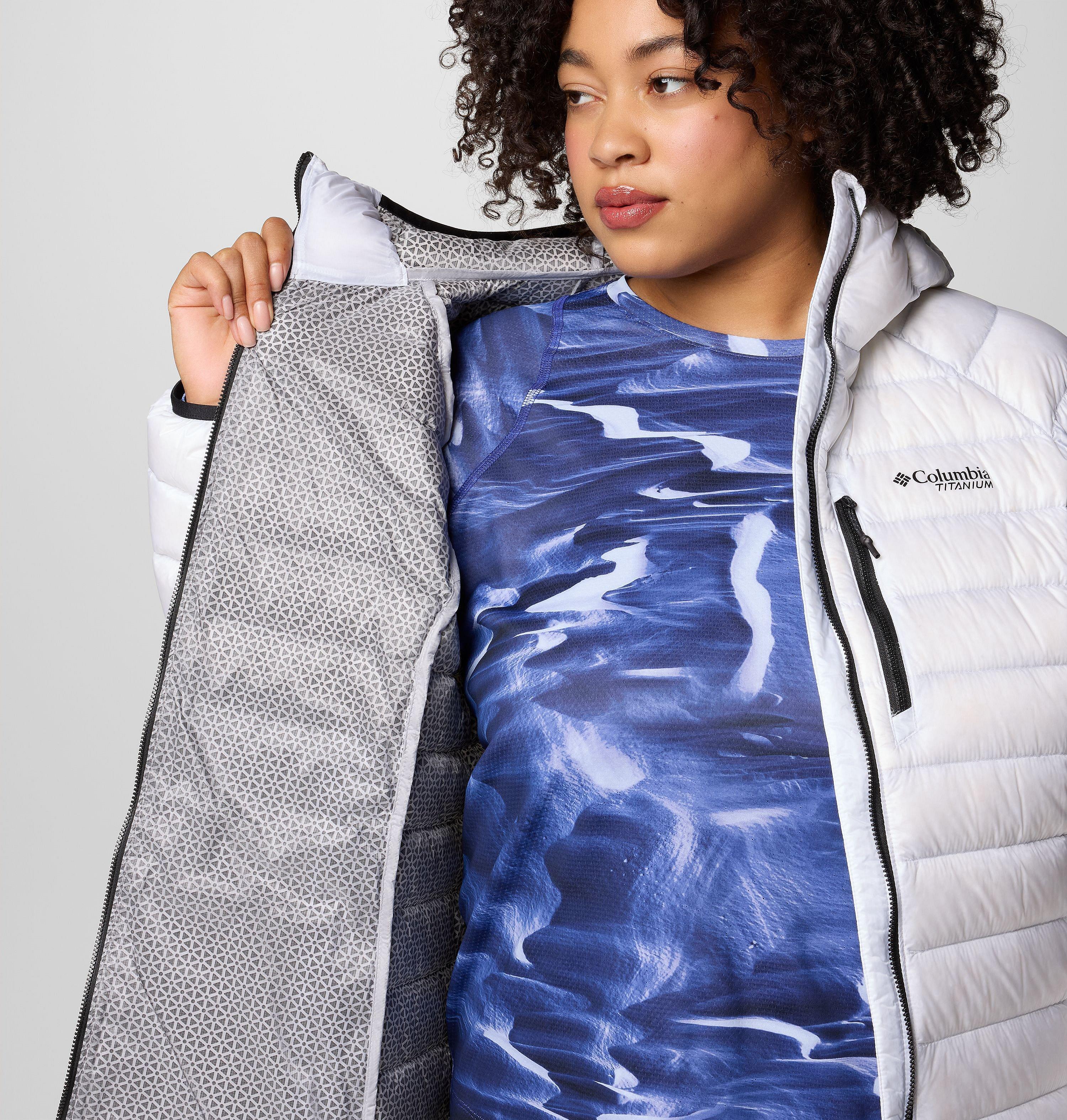 Women's Arctic Crest Down Hooded Jacket - Plus Size 8