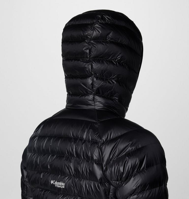 Women's Arctic Crest Down Hooded Jacket, Color: Black, image 6