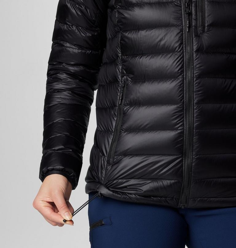 Women's Arctic Crest Down Hooded Jacket, Color: Black, image 7