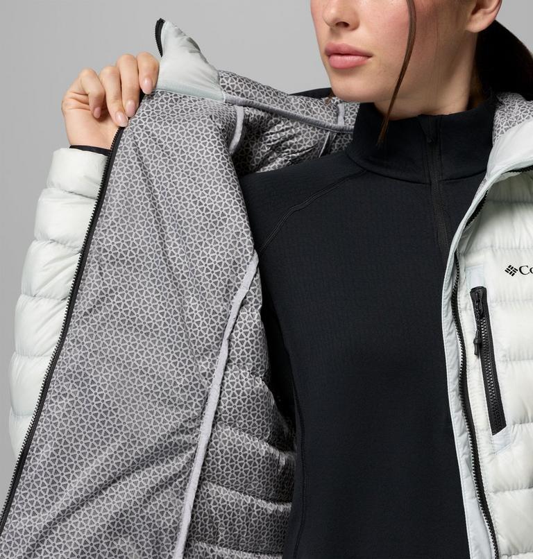 Women's Arctic Crest Down Hooded Jacket, Color: Tea Light, image 6