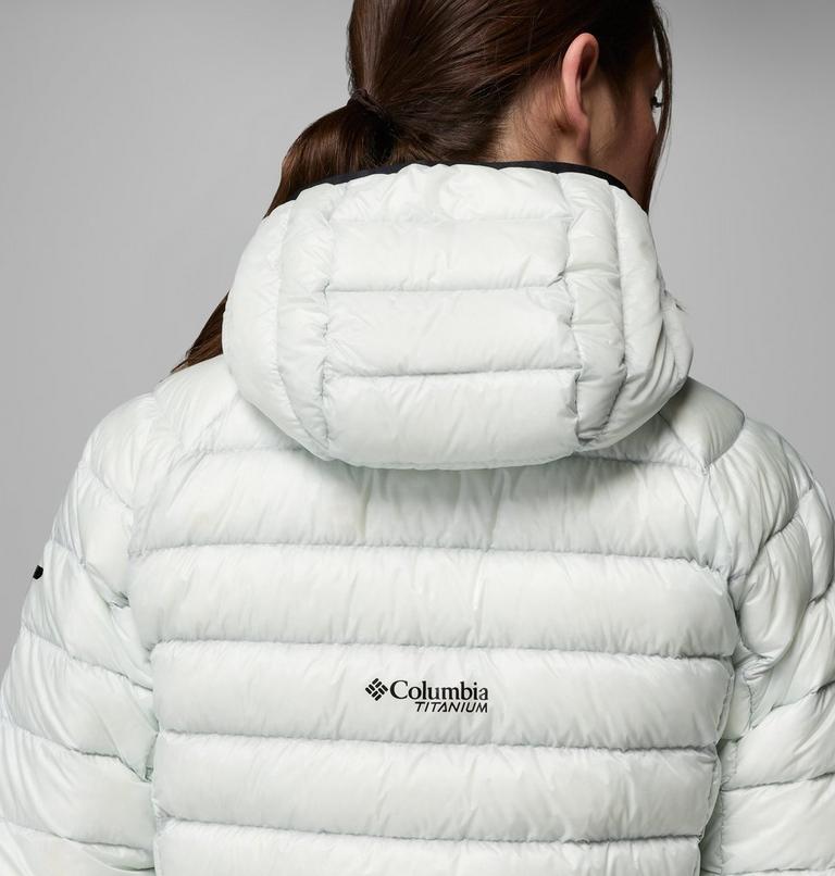 Women's Arctic Crest Down Hooded Jacket, Color: Tea Light, image 8