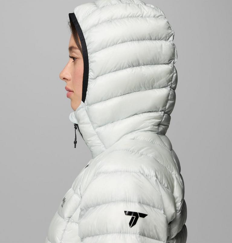 Women's Arctic Crest Down Hooded Jacket, Color: Tea Light, image 11