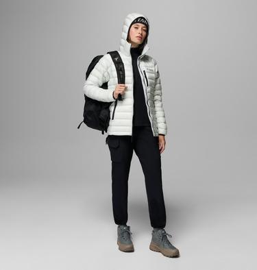 Women's Arctic Crest Down Hooded Jacket, Color: Tea Light, image 4