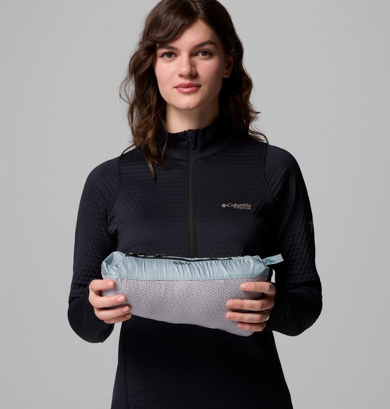 Women's Arctic Crest Down Hooded Jacket, Color: Crushed Blue, image 10
