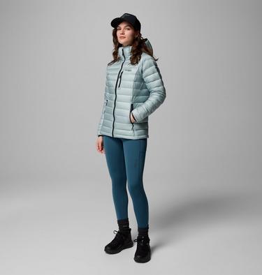 Women's Arctic Crest Down Hooded Jacket, Color: Crushed Blue, image 6