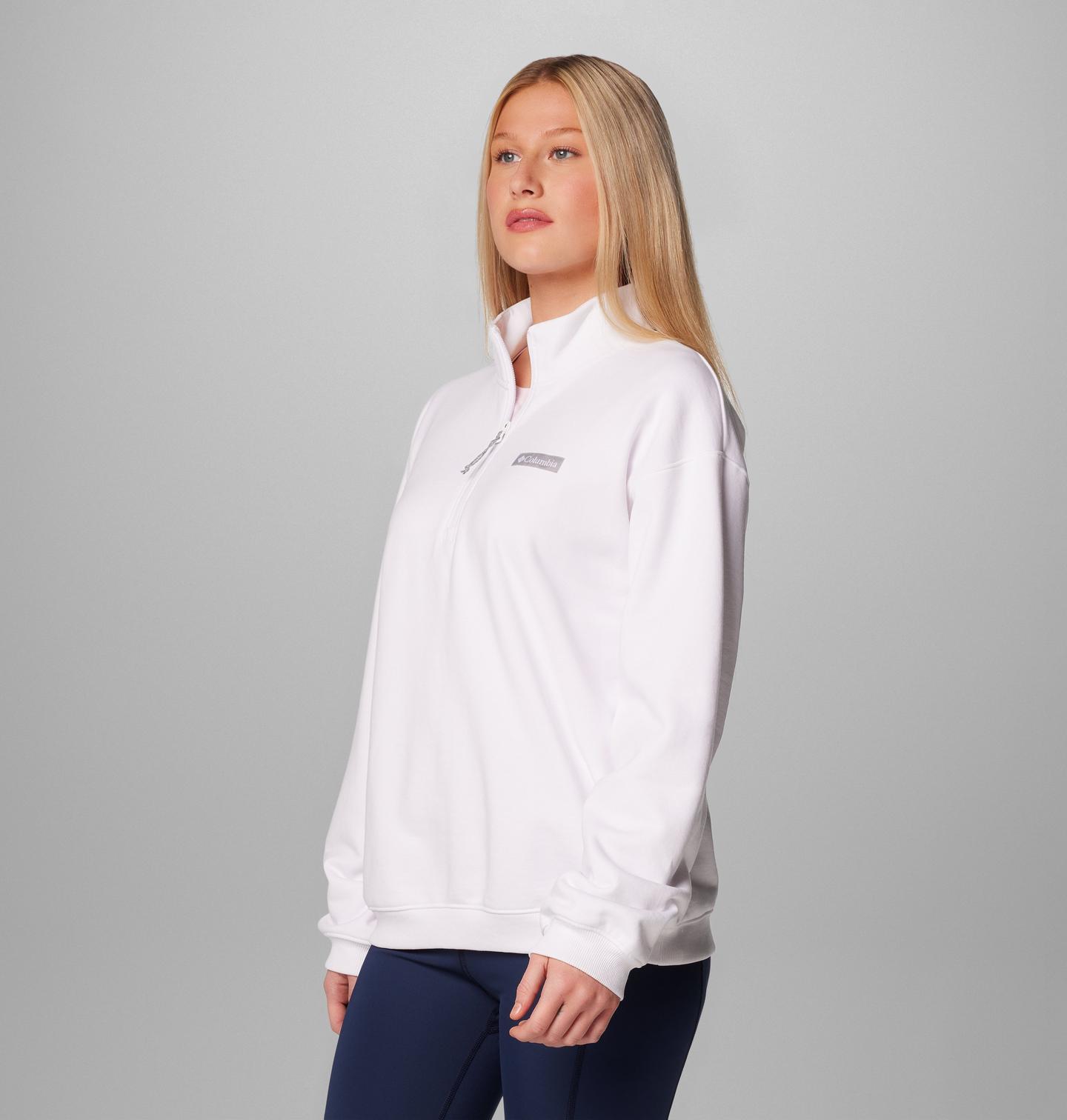 Женский свитер Columbia Meridian Creek Quarter Zip Pullover, цвет: Белый — фото 3