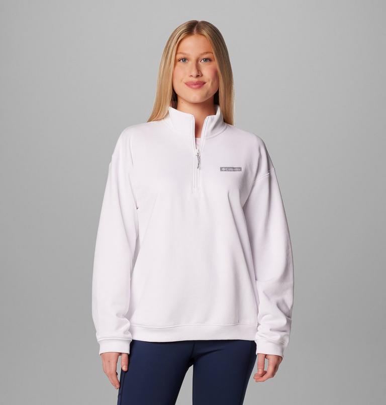 Women's Meridian Creek Half Zip Sweatshirt, Color: White, image 1