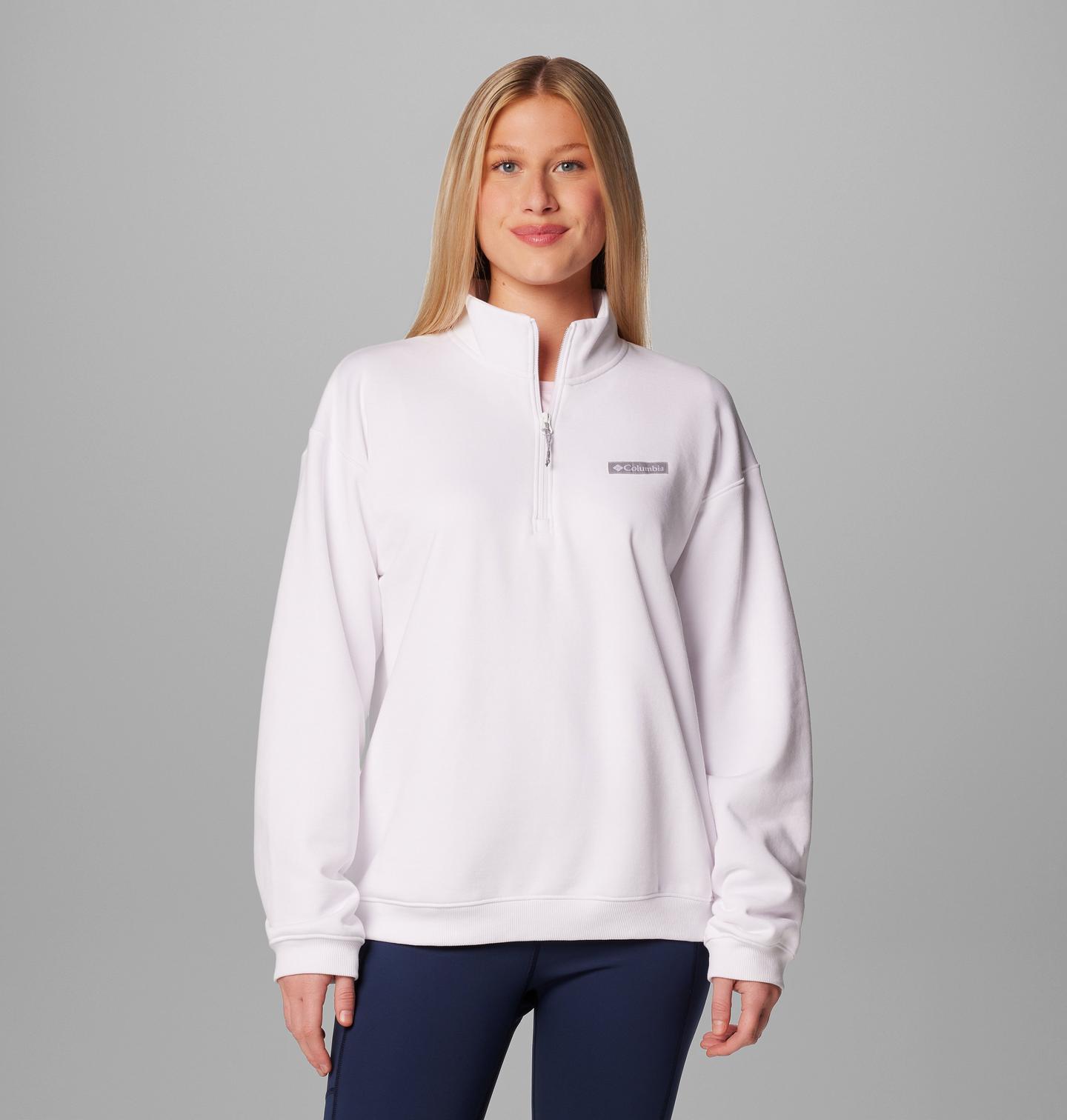 Женский свитер Columbia Meridian Creek Quarter Zip Pullover, цвет: Белый — фото 1