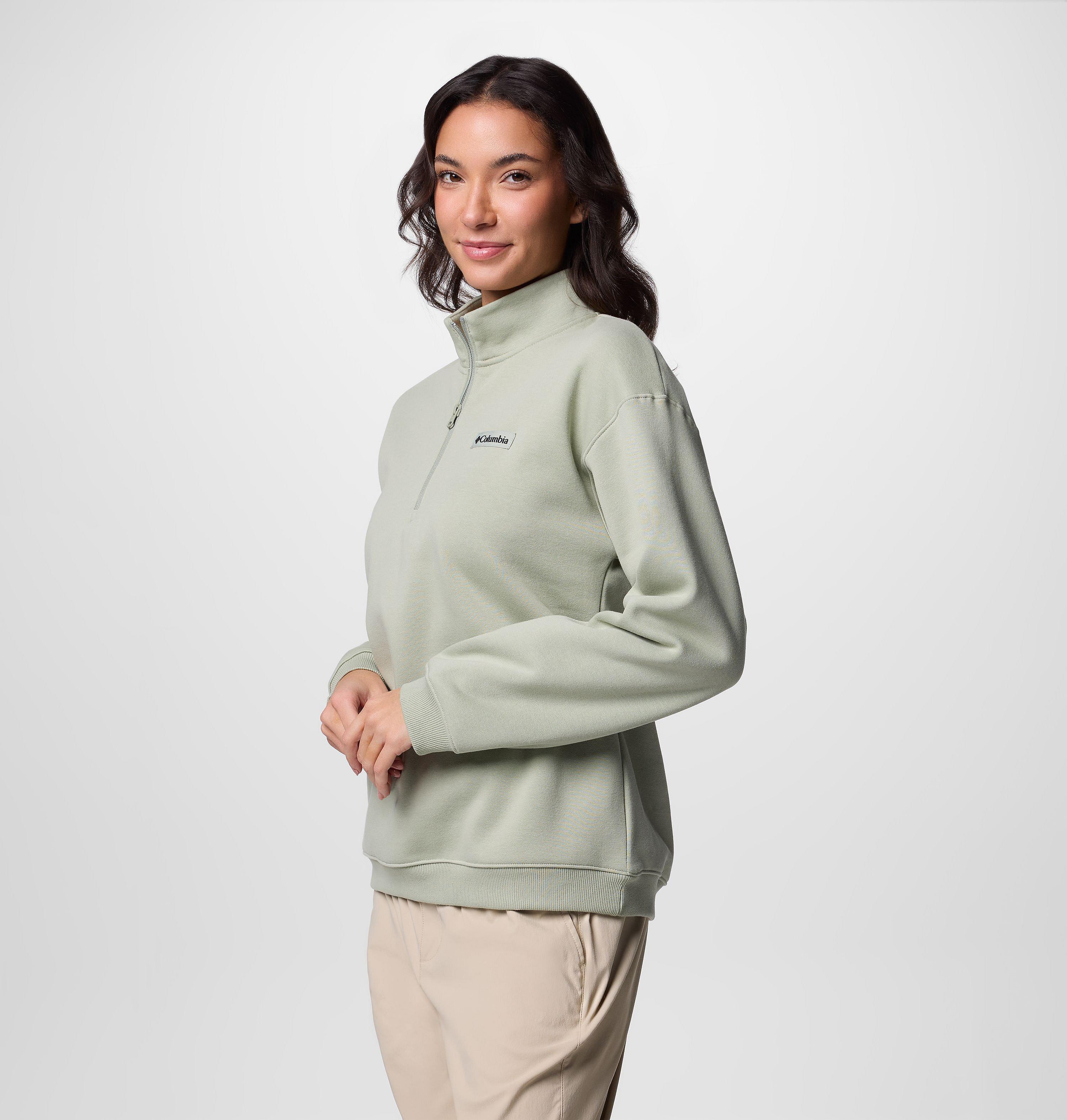 【cotton2 】 Women's Meridian Creek Quarter Zip Pullover | Columbia