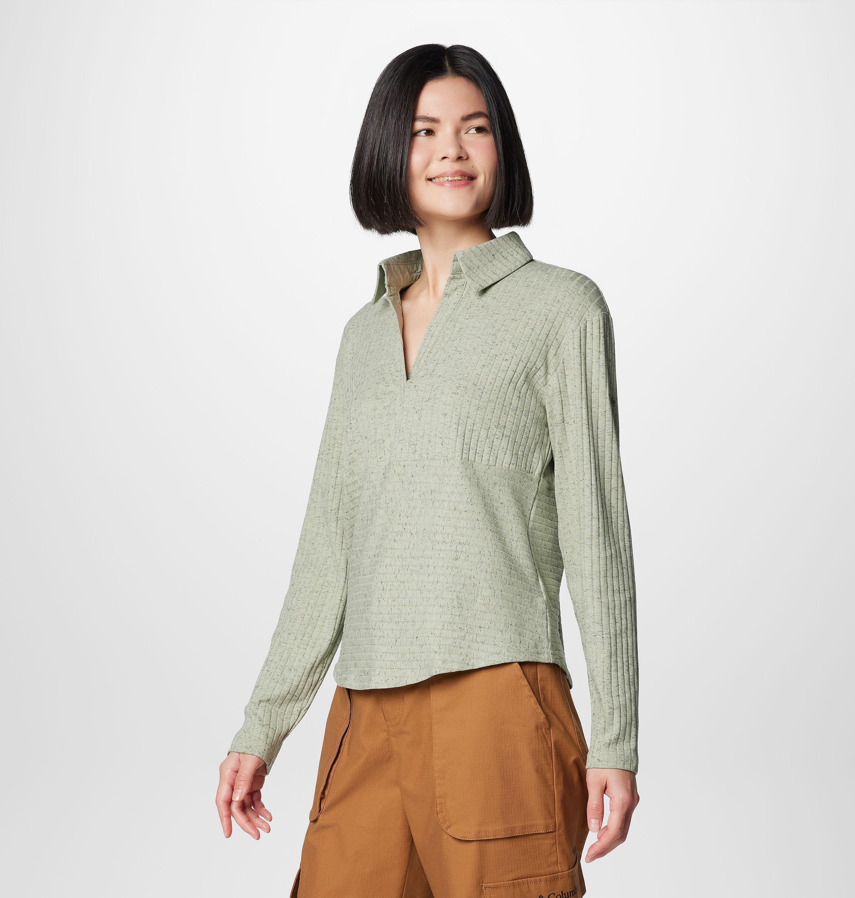 Women's Brea Falls Collared Long Sleeve Shirt 4