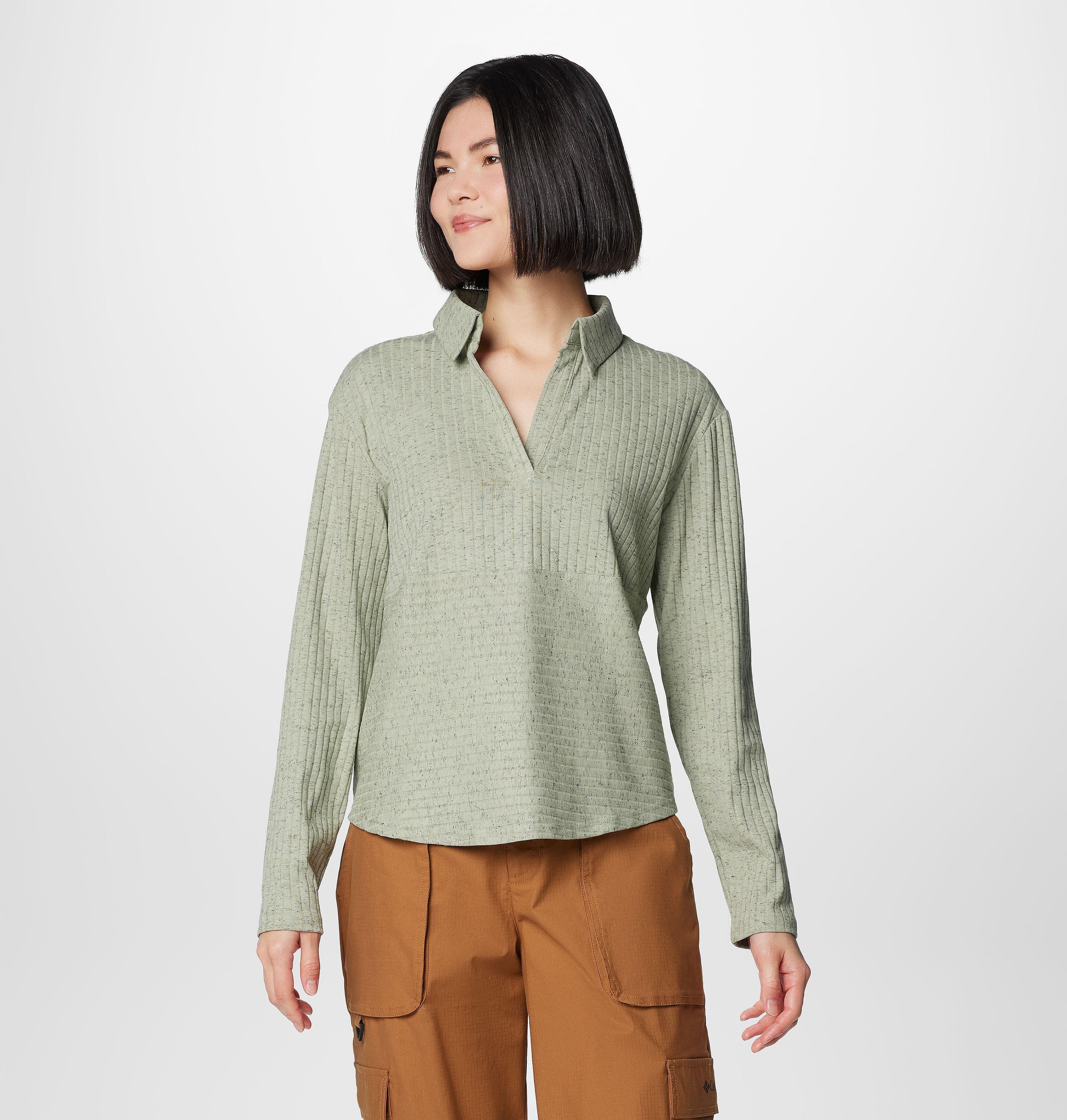 Women's Brea Falls Collared Long Sleeve Shirt 1