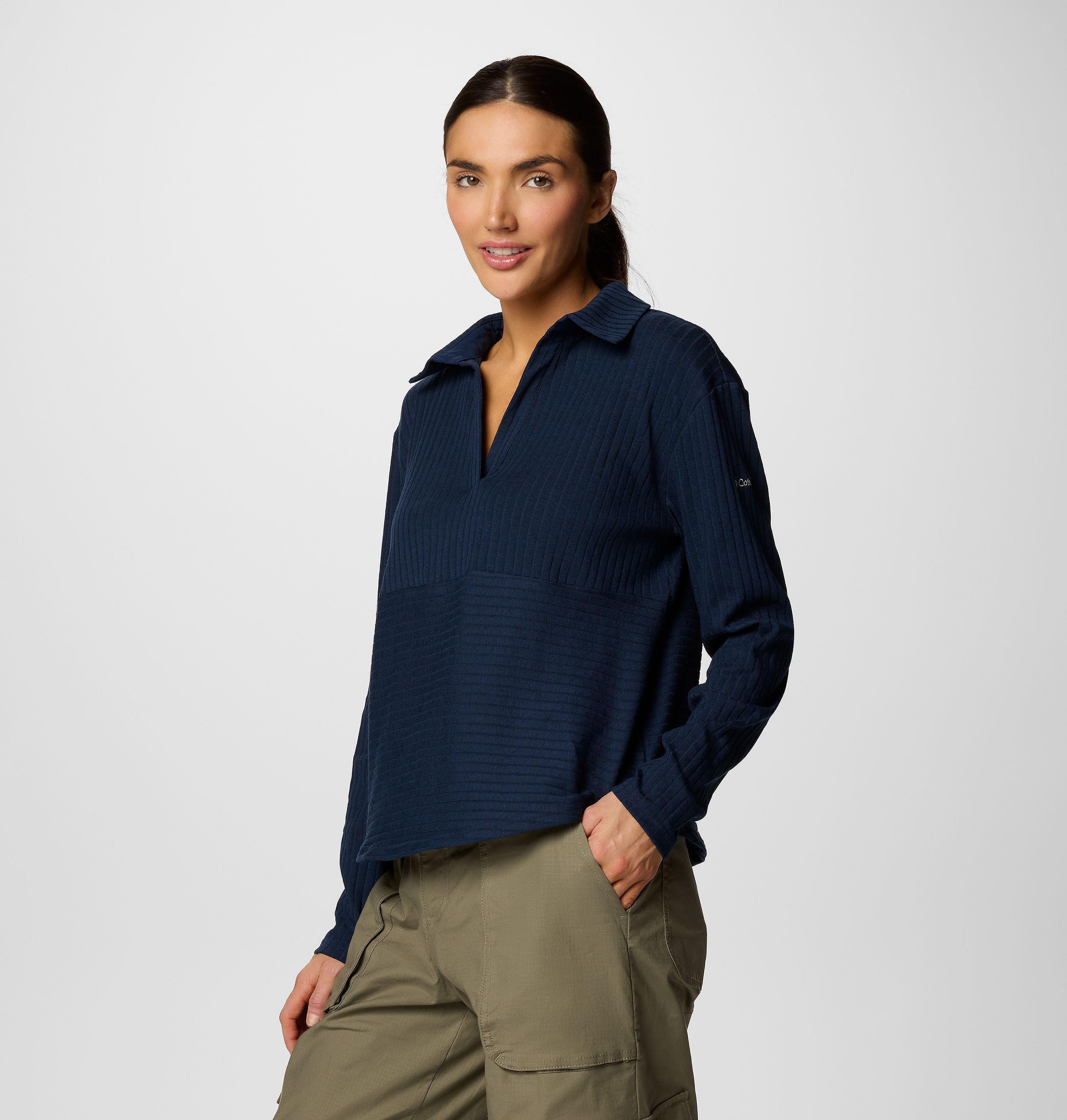 Women's Brea Falls Collared Long Sleeve Shirt 4