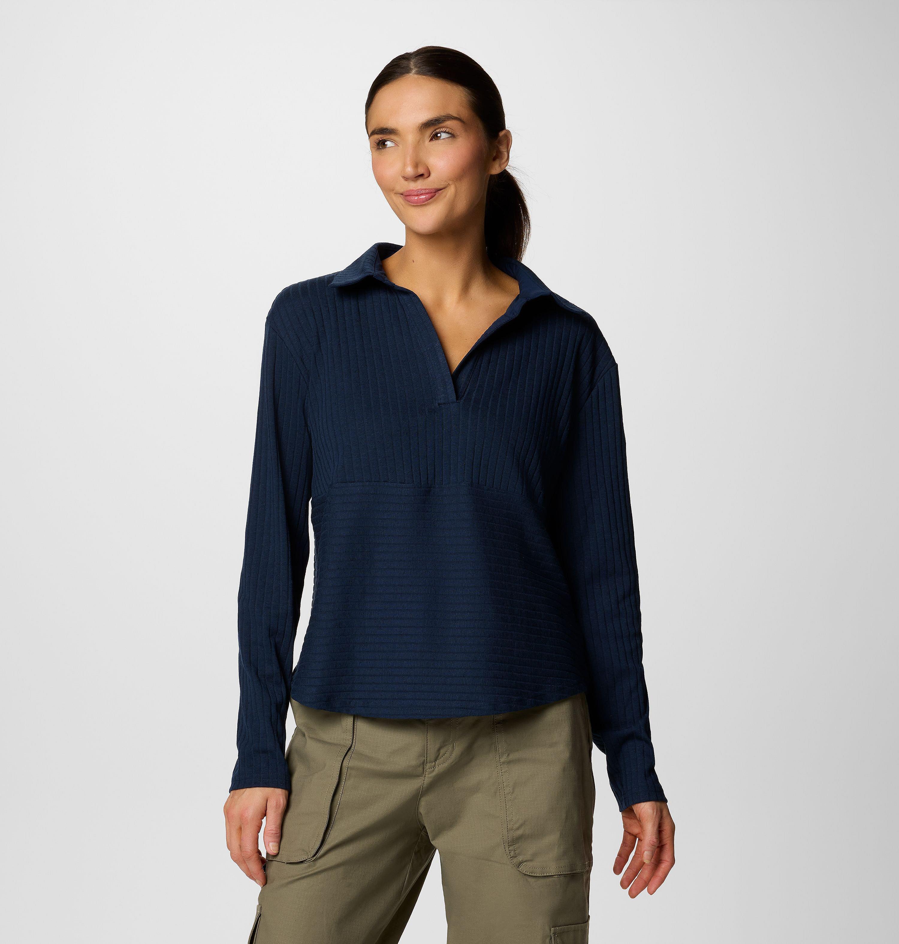 Women's Brea Falls Collared Long Sleeve Shirt 1