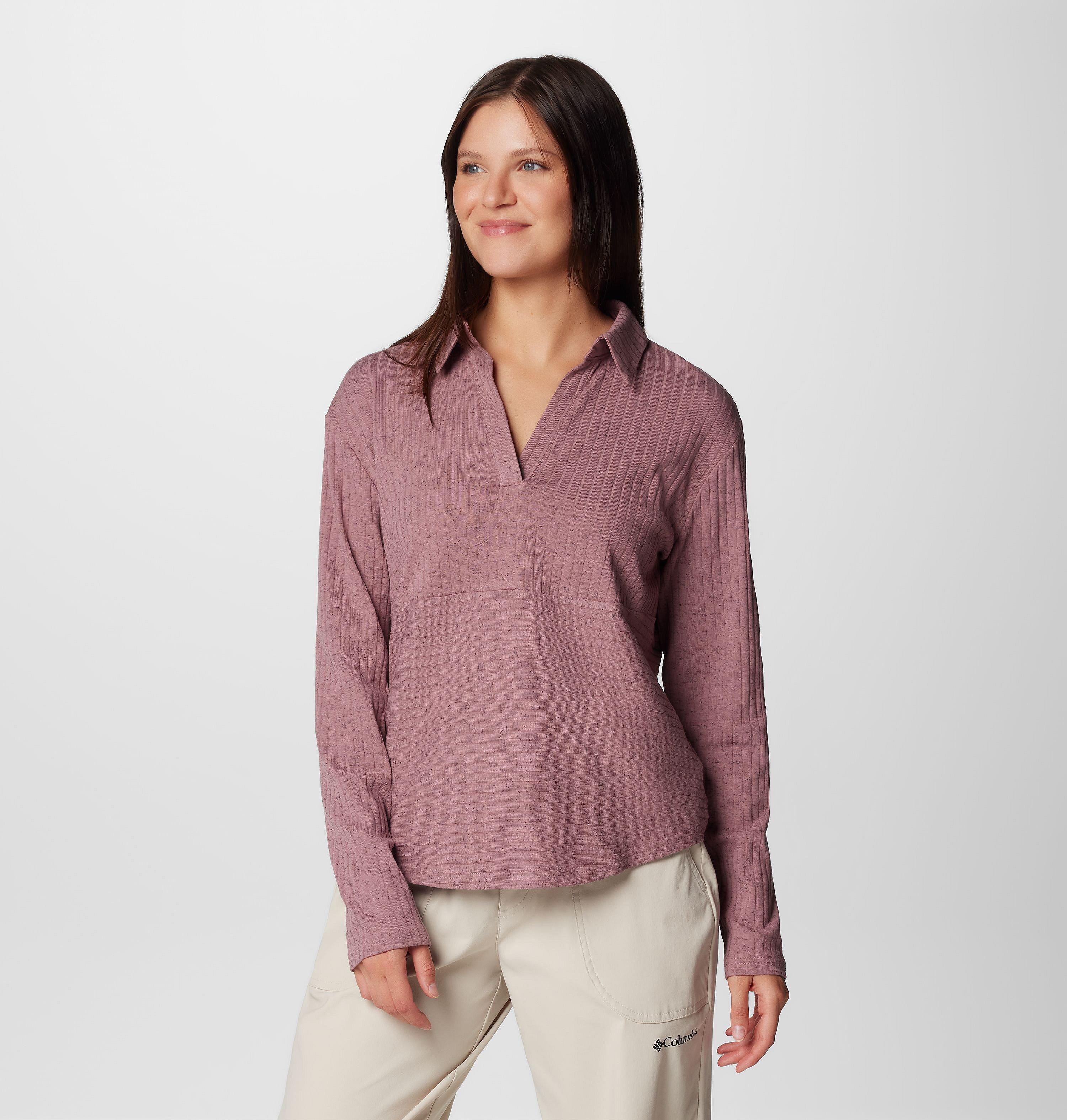 Women's Brea Falls Collared Long Sleeve Shirt 4