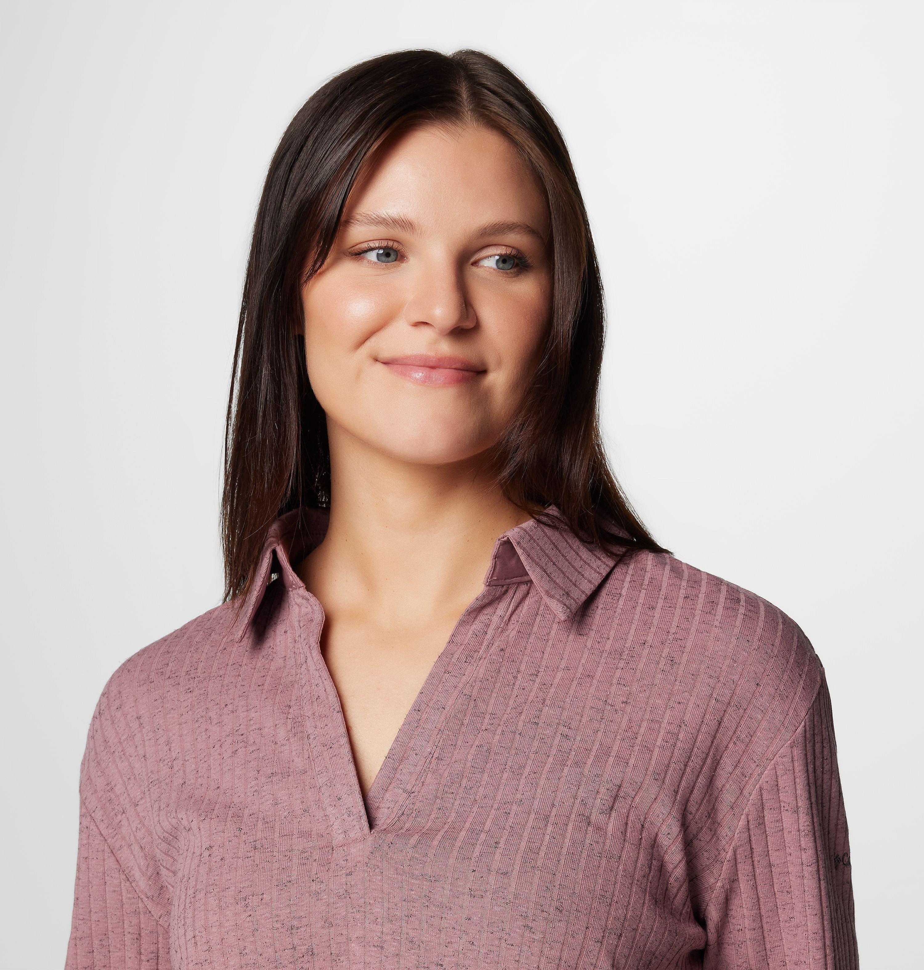 Women's Brea Falls Collared Long Sleeve Shirt 5