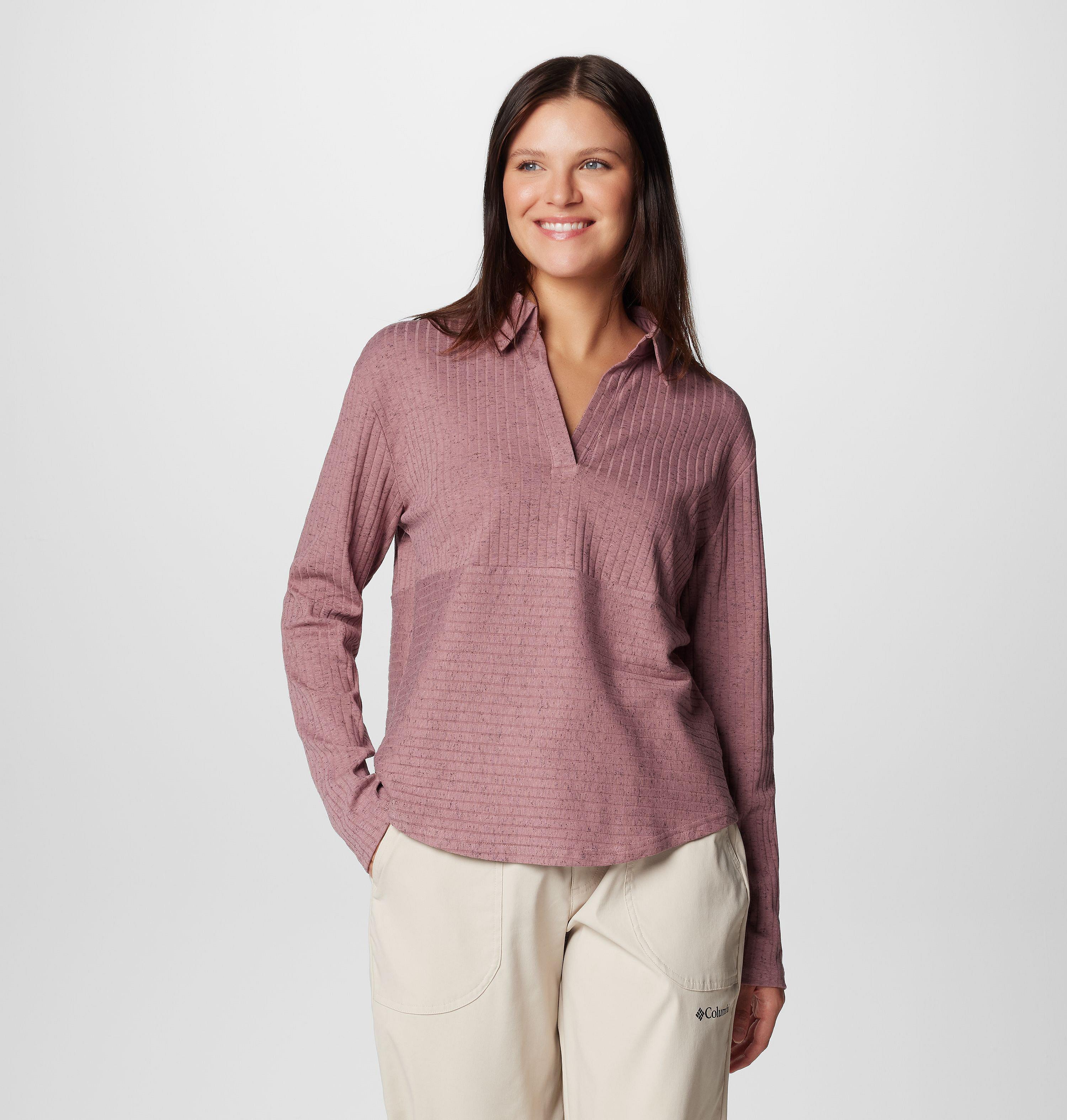 Women's Brea Falls Collared Long Sleeve Shirt 1