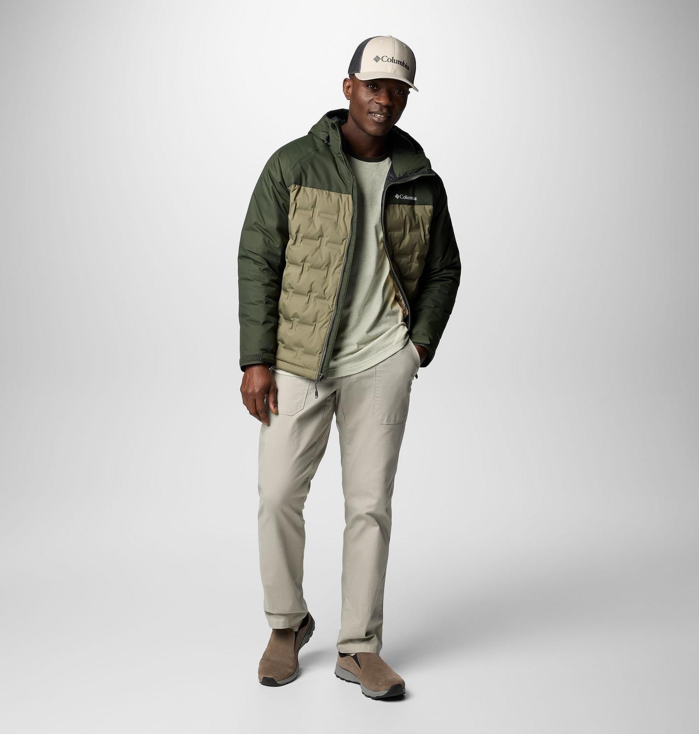 Мужская куртка Columbia Grand Trek III Down Hooded Jacket - Tall, цвет: Зелёный — фото 2