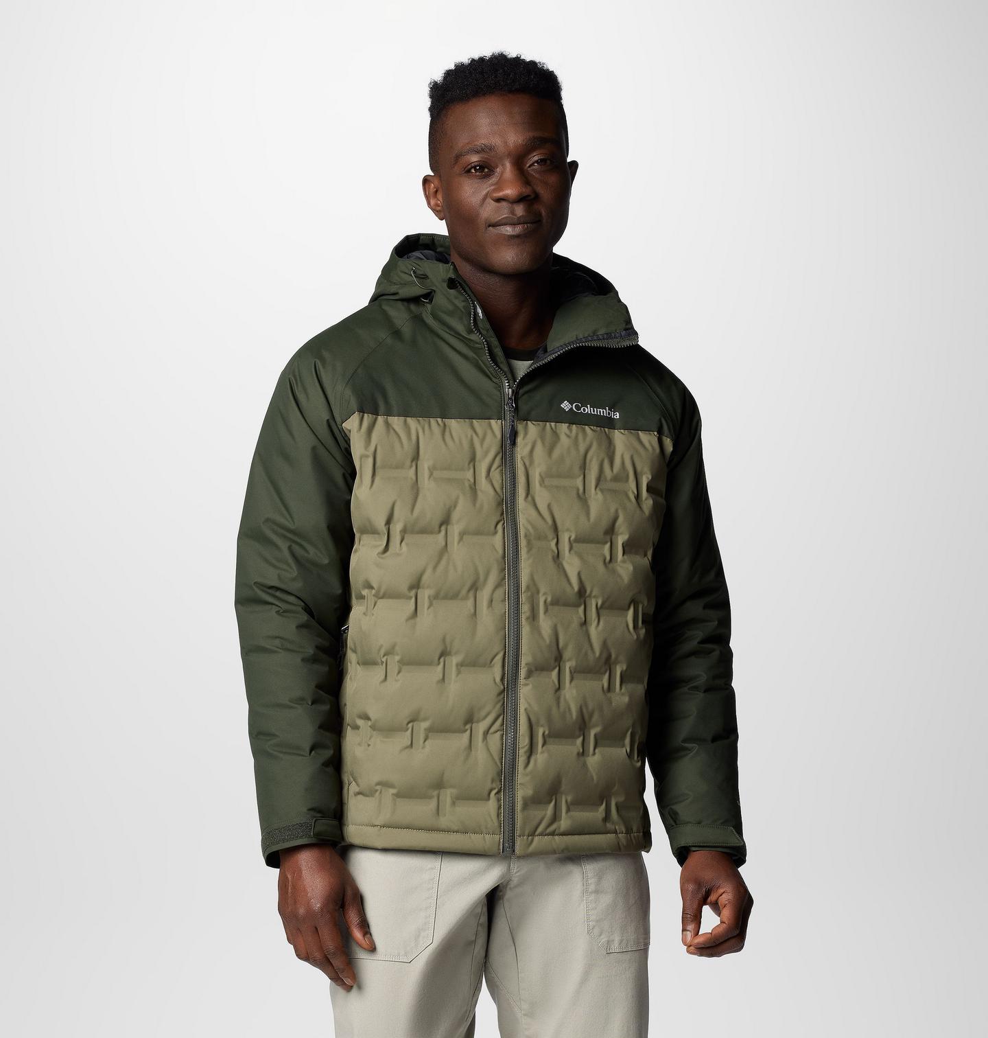 Мужская куртка Columbia Grand Trek III Down Hooded Jacket - Tall, цвет: Зелёный — фото 1