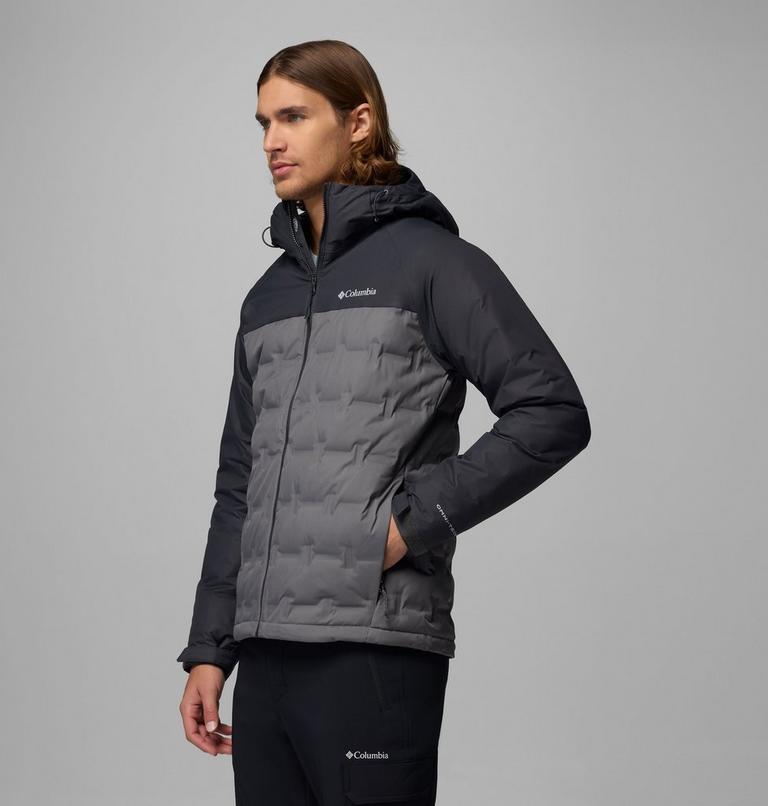 Chaqueta de plumón impermeable con capucha Grand Trek III para hombre, Color: City Grey, Shark, image 4