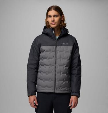 Men's Grand Trek III Down Waterproof Hooded Jacket, Color: City Grey, Shark, image 3