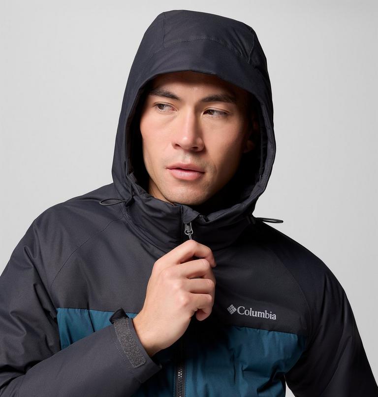 Men's Grand Trek III Down Waterproof Hooded Jacket, Color: Everblue, Shark, image 7