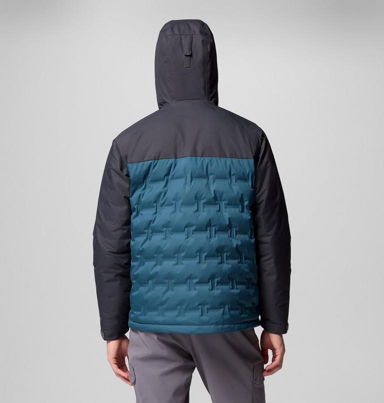 Men's Grand Trek III Down Waterproof Hooded Jacket, Color: Everblue, Shark, image 3