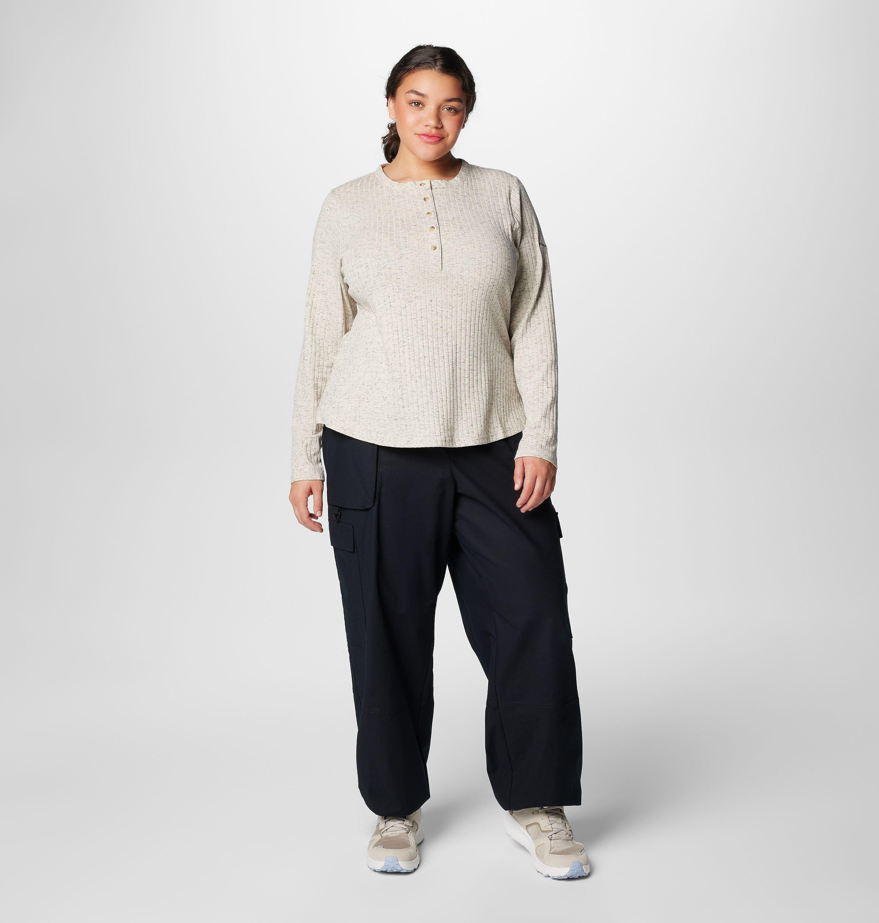 Women's Brea Falls Henley Long Sleeve Shirt - Plus Size 3