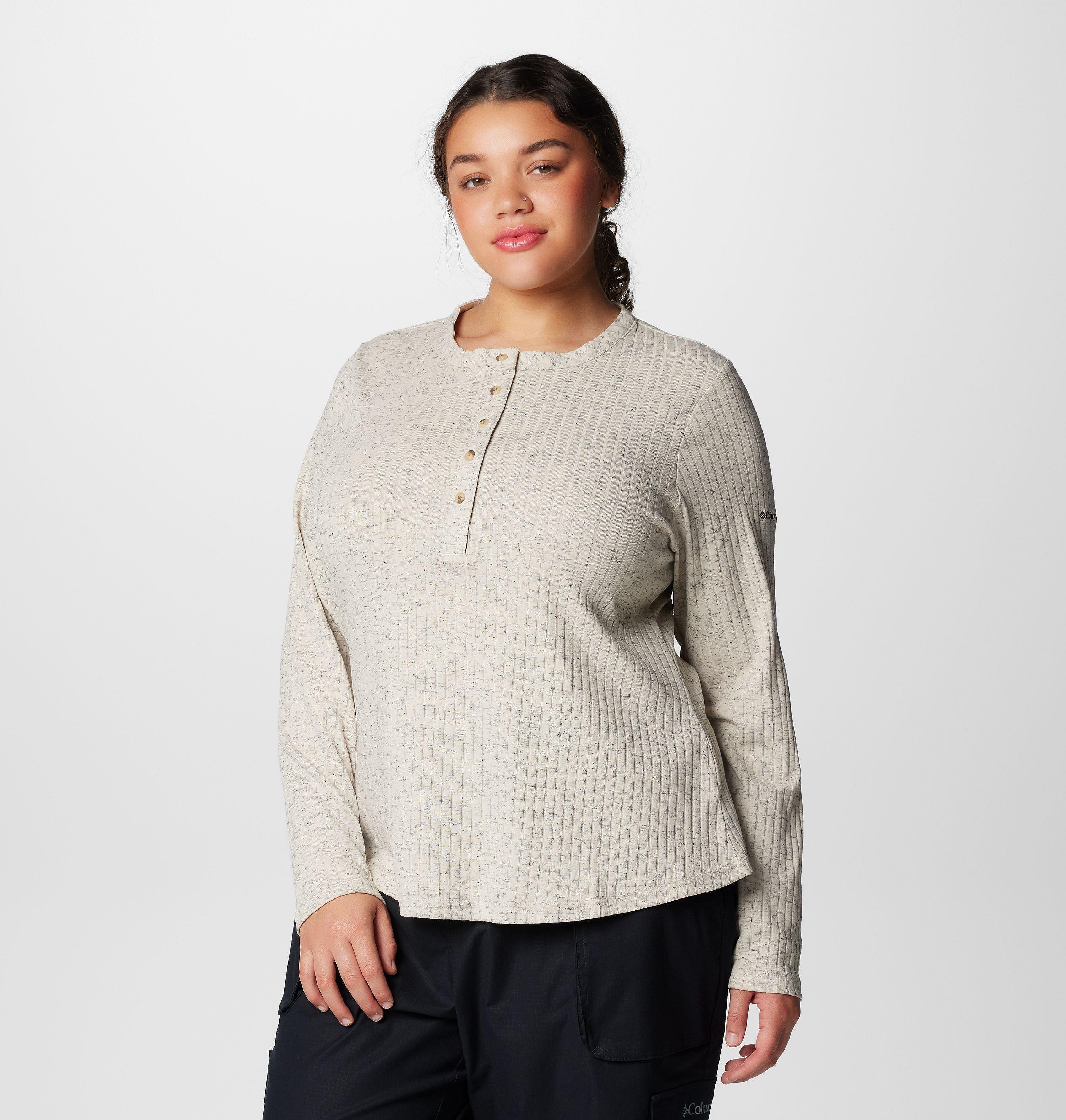 Women's Brea Falls Henley Long Sleeve Shirt - Plus Size 4