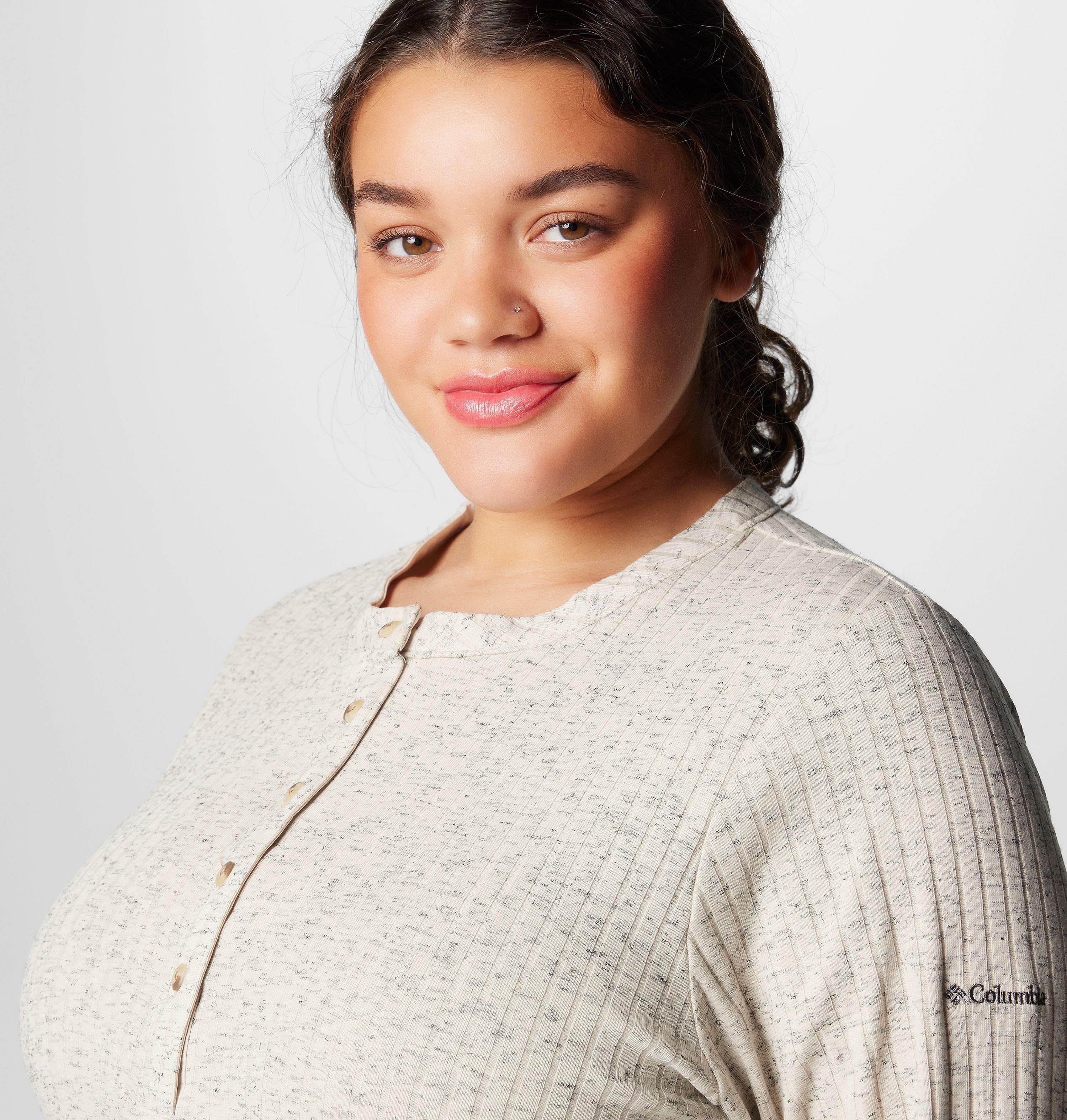 Women's Brea Falls Henley Long Sleeve Shirt - Plus Size 5