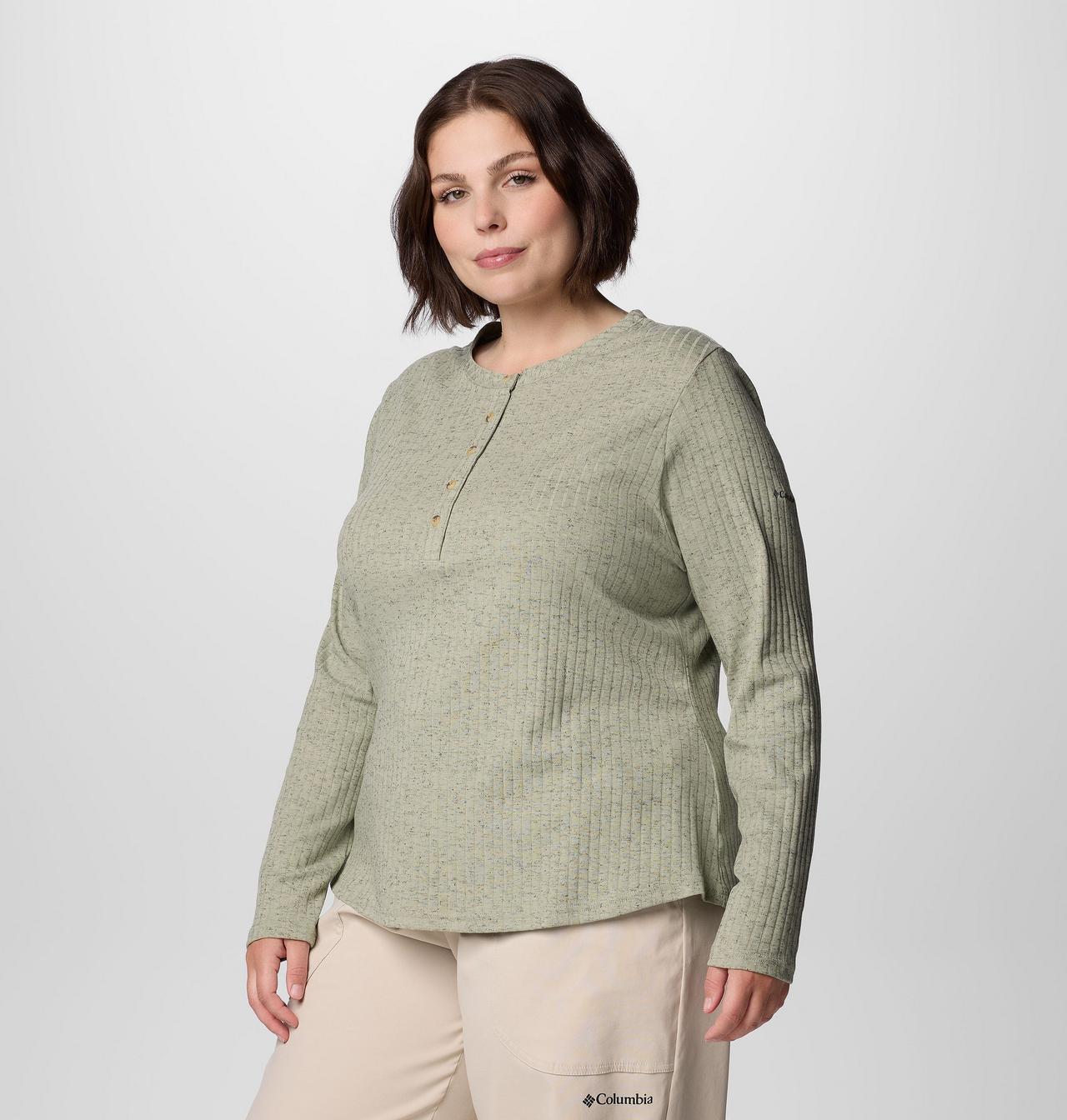 Women's Brea Falls™ Henley Long Sleeve Shirt - Plus Size 4