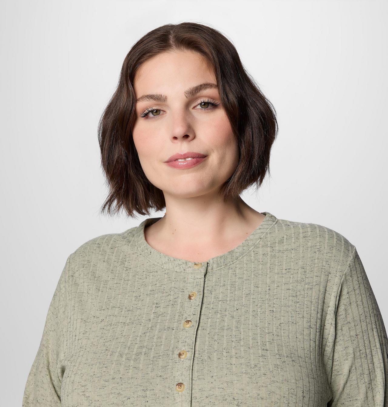 Women's Brea Falls™ Henley Long Sleeve Shirt - Plus Size 5