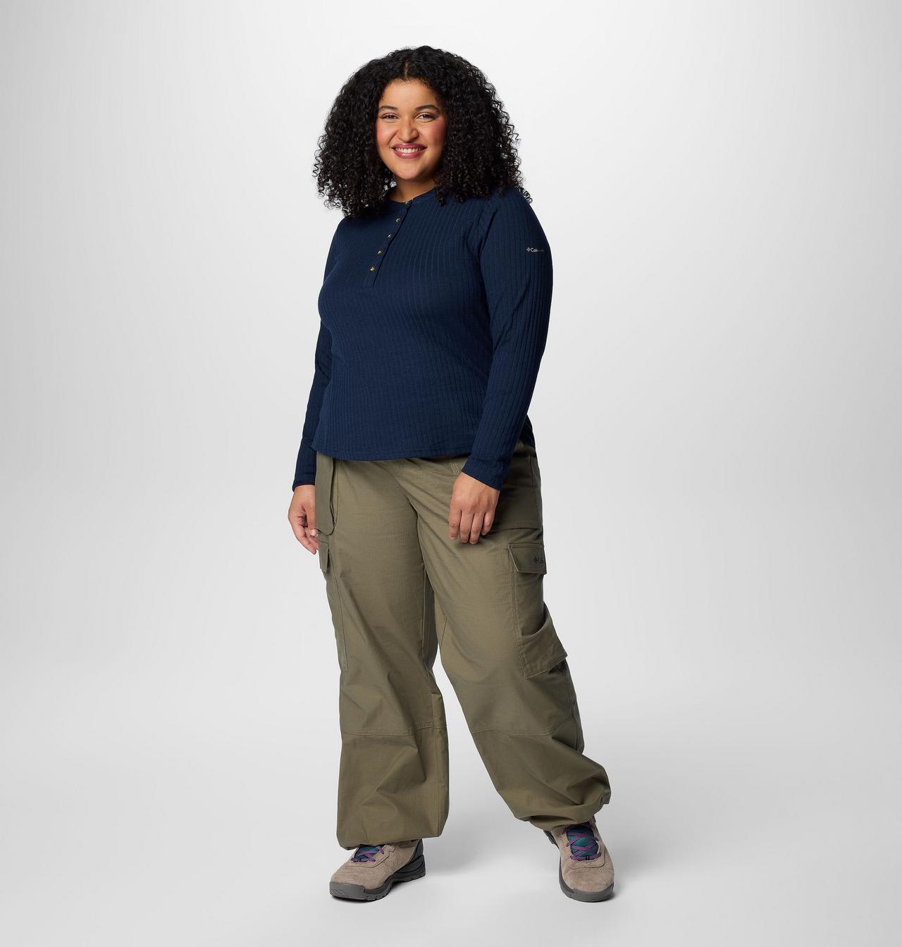 Women's Brea Falls™ Henley Long Sleeve Shirt - Plus Size 3