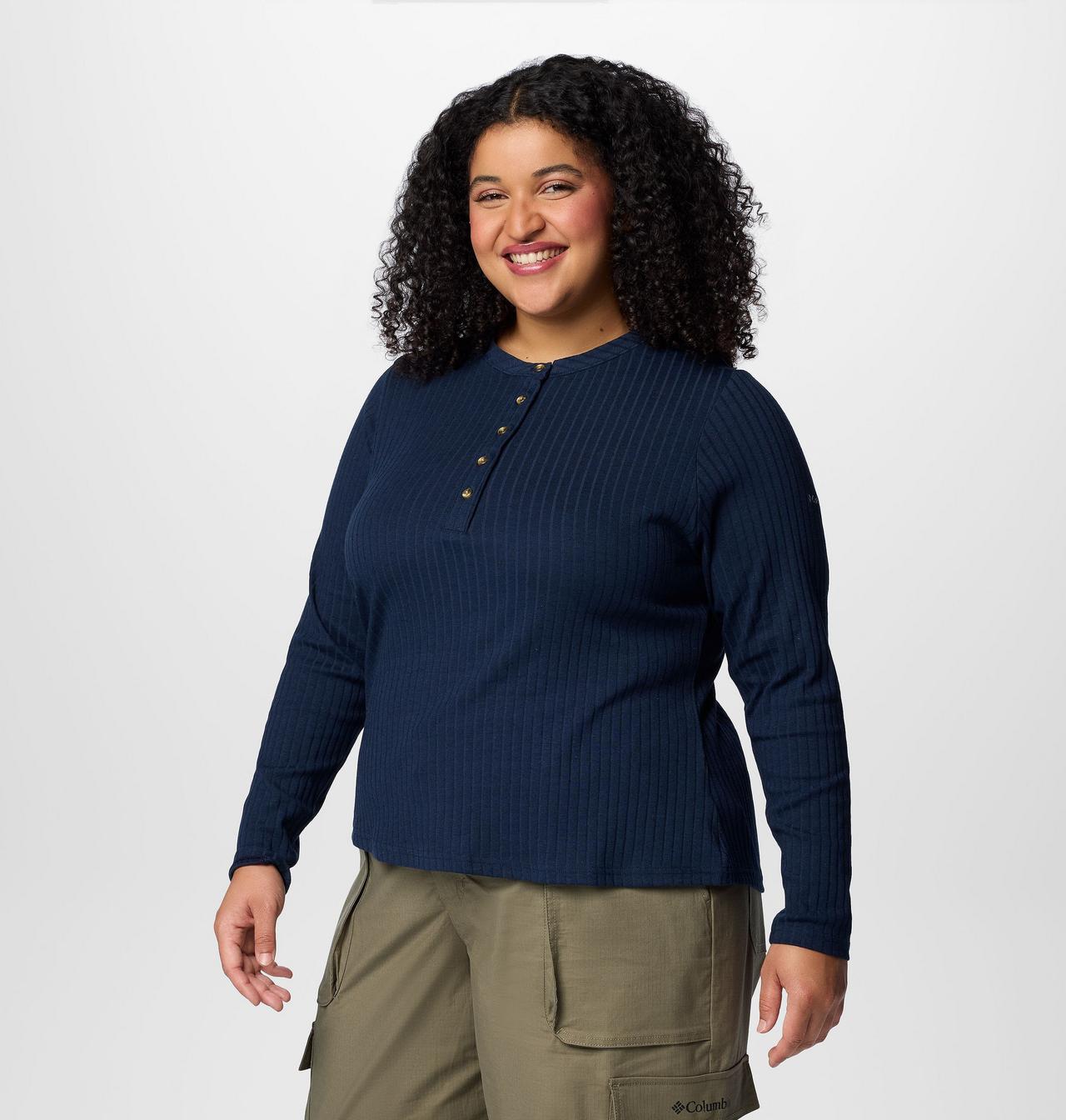 Women's Brea Falls™ Henley Long Sleeve Shirt - Plus Size 4