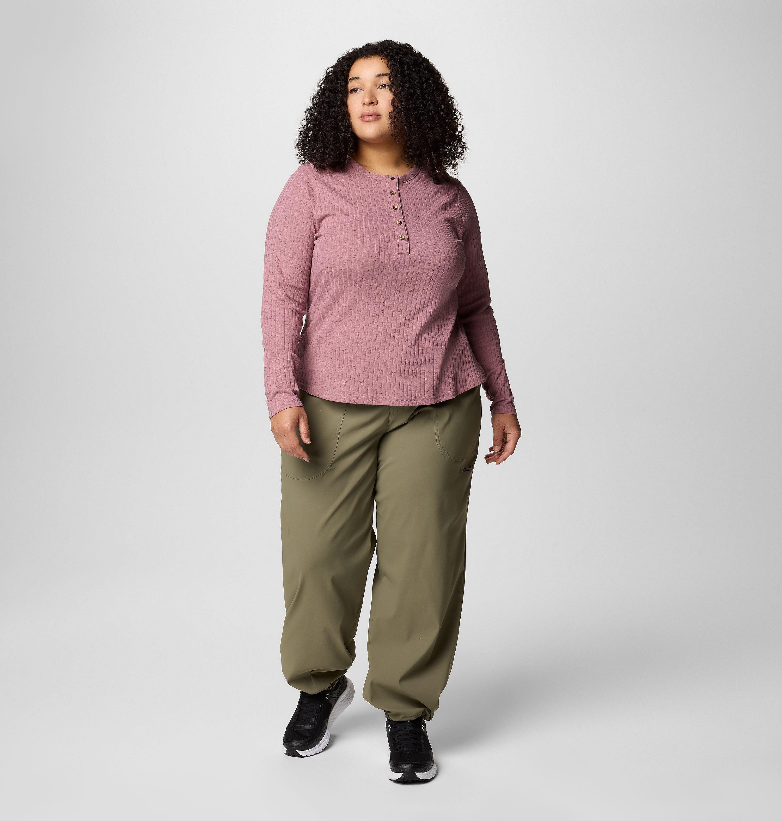 Women's Brea Falls Henley Long Sleeve Shirt - Plus Size 3