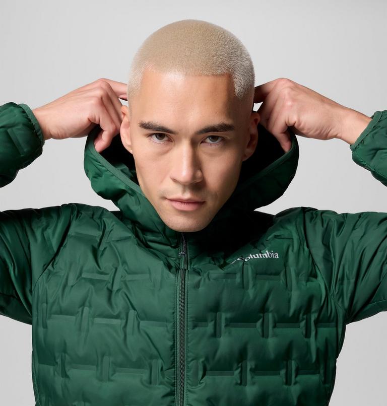 Men's Delta Ridge Down Hooded Jacket, Color: Rain Forest, image 6